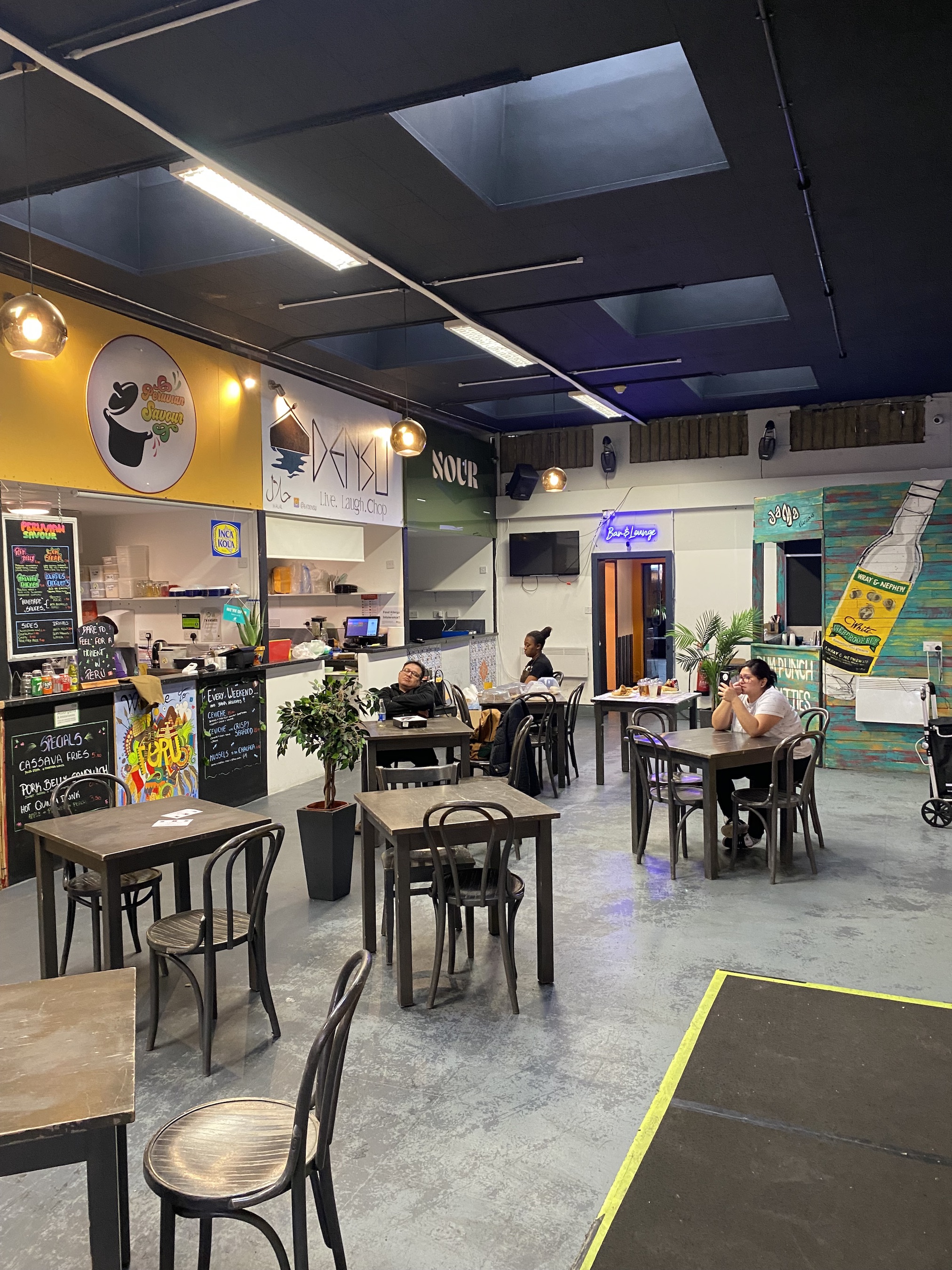 Casual dining space at The Post, ideal for networking events and team-building activities.