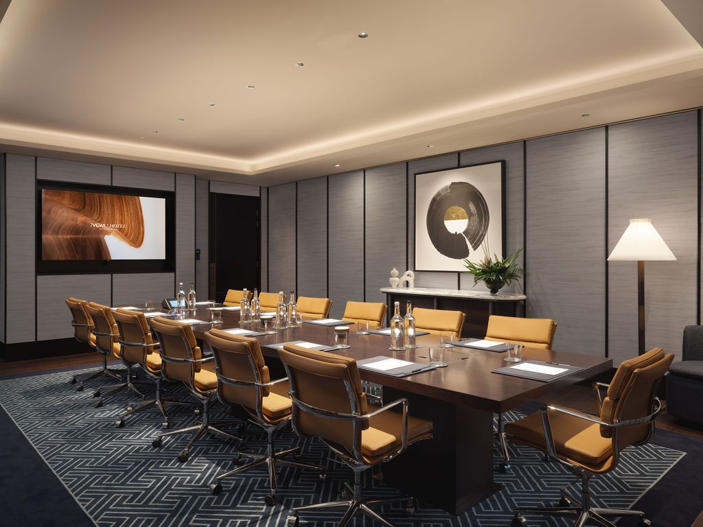 Sakura Boardroom at Nobu Hotel, modern conference room for corporate events.