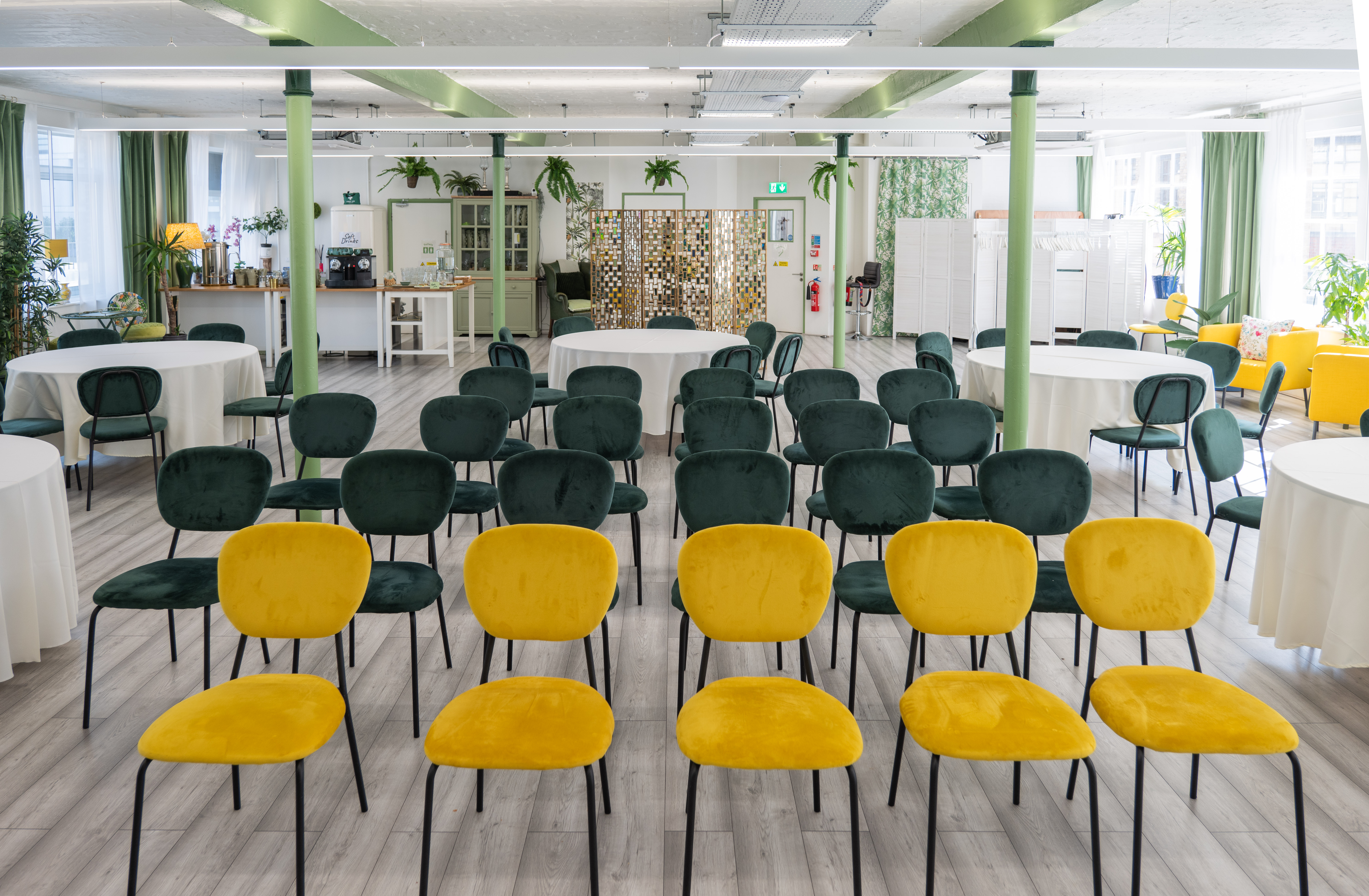 Palm Room Lumiere venue, natural light, event space