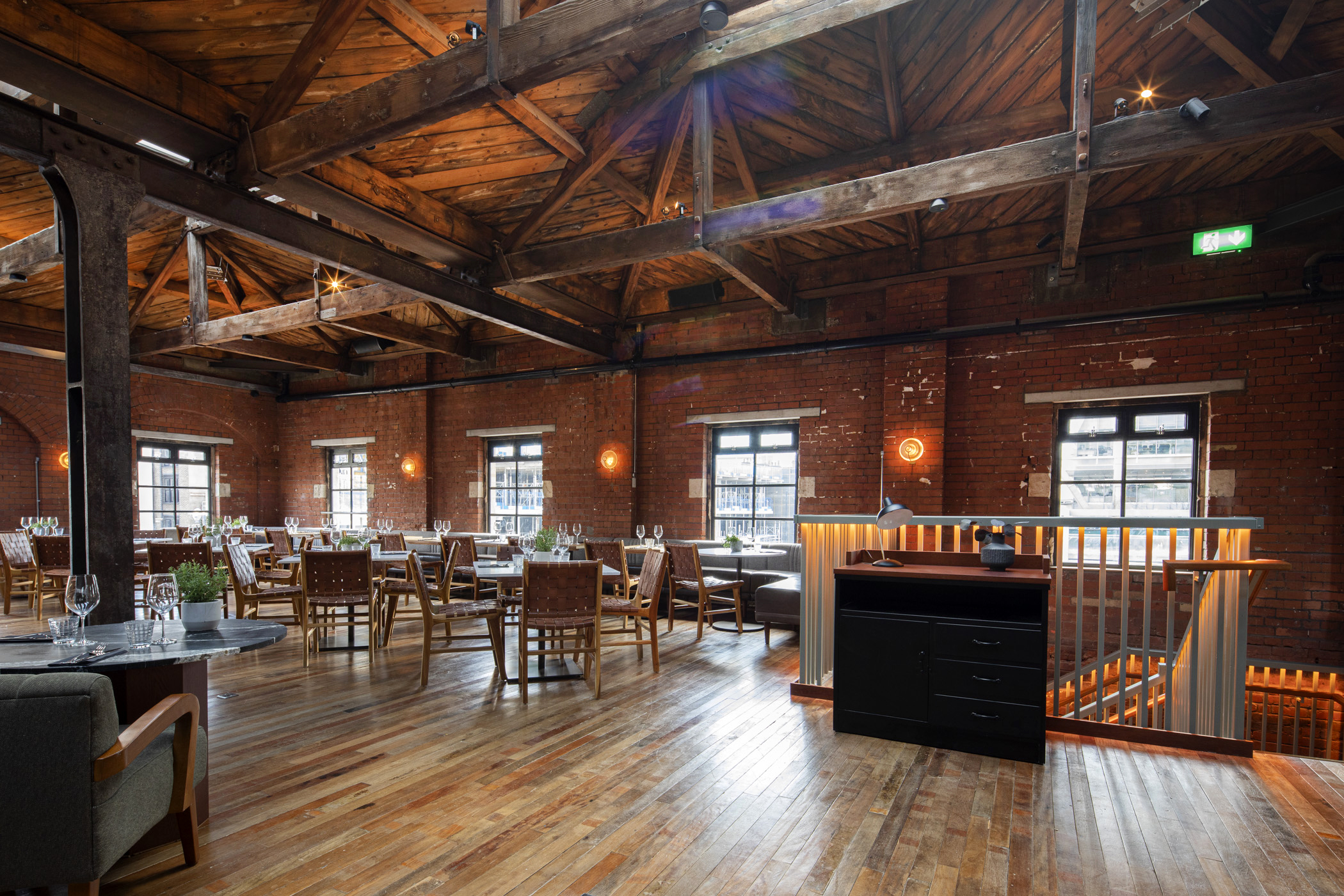 Timber Loft event space with rustic charm, ideal for receptions and dinners.
