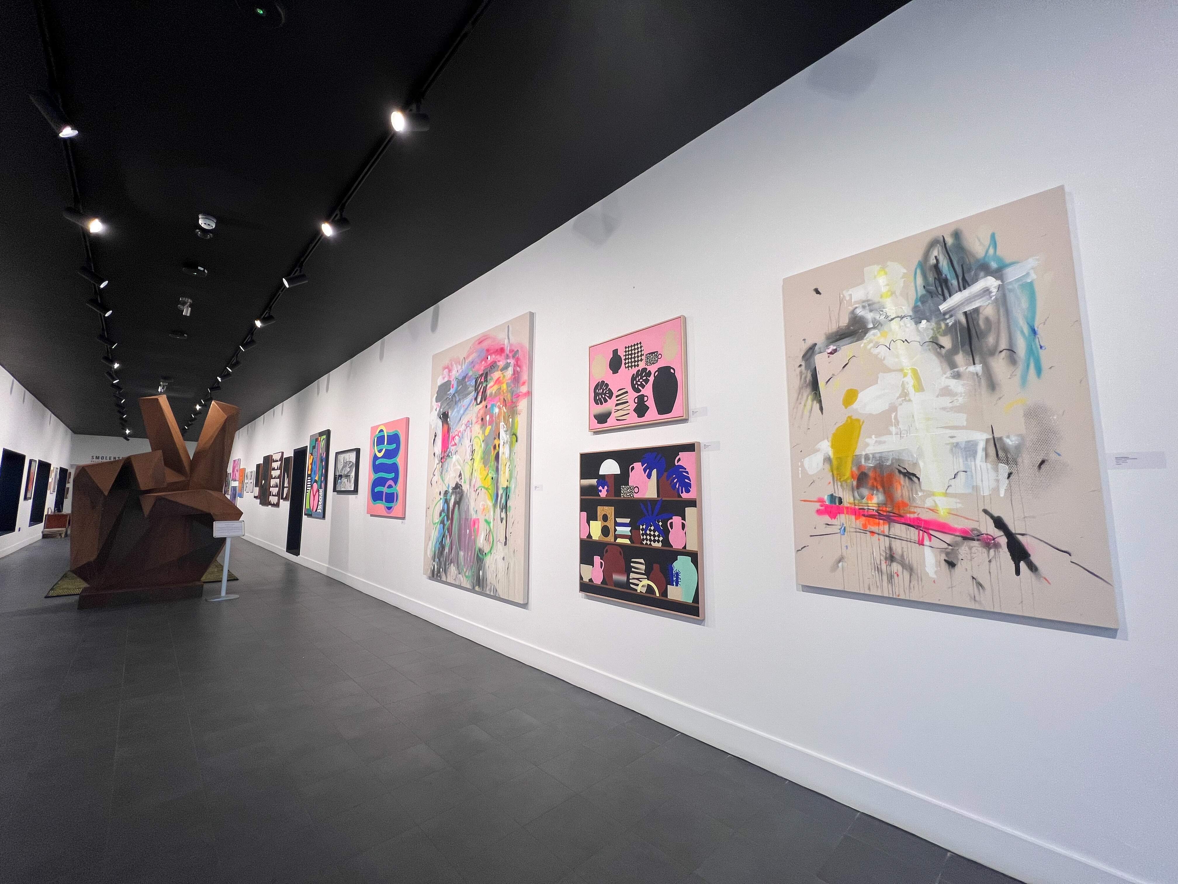 Modern art gallery in Manchester, featuring vibrant artwork for creative events and exhibitions.