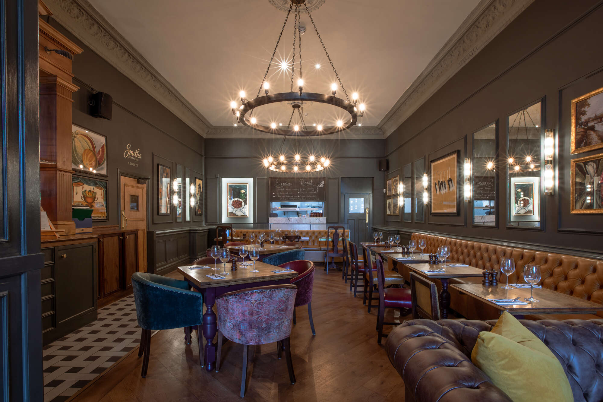 Stylish dining space at Brook Green Hotel for intimate gatherings and corporate events.