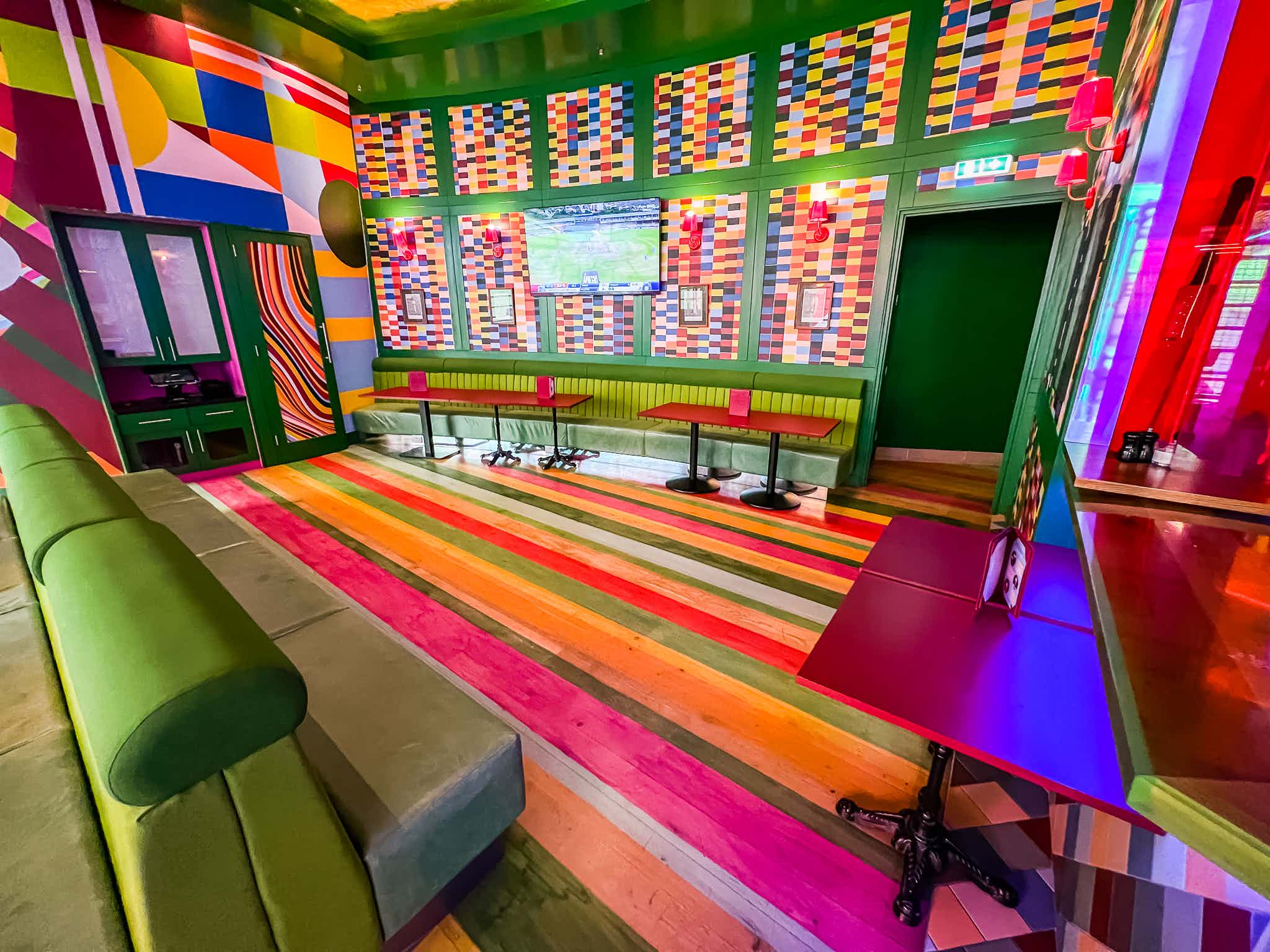 Vibrant event space at The Arena, ideal for casual gatherings and creative meetings.