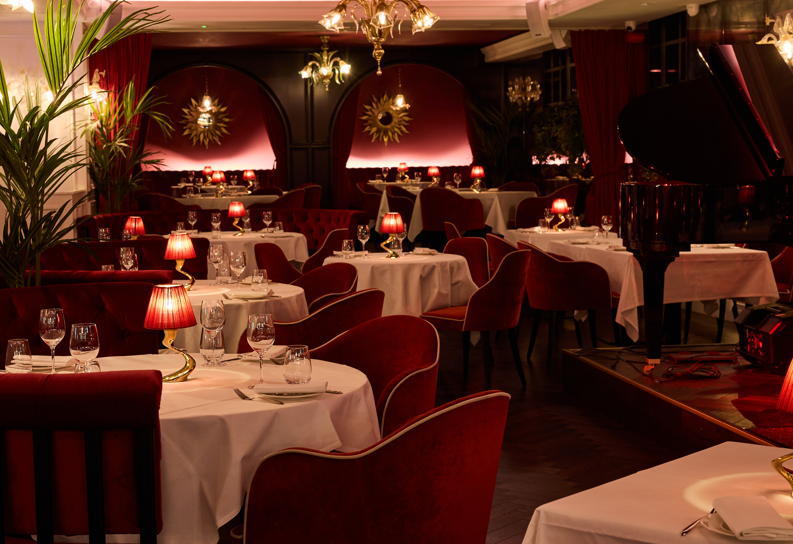 Elegant dining venue with plush seating, ideal for upscale events and intimate gatherings.