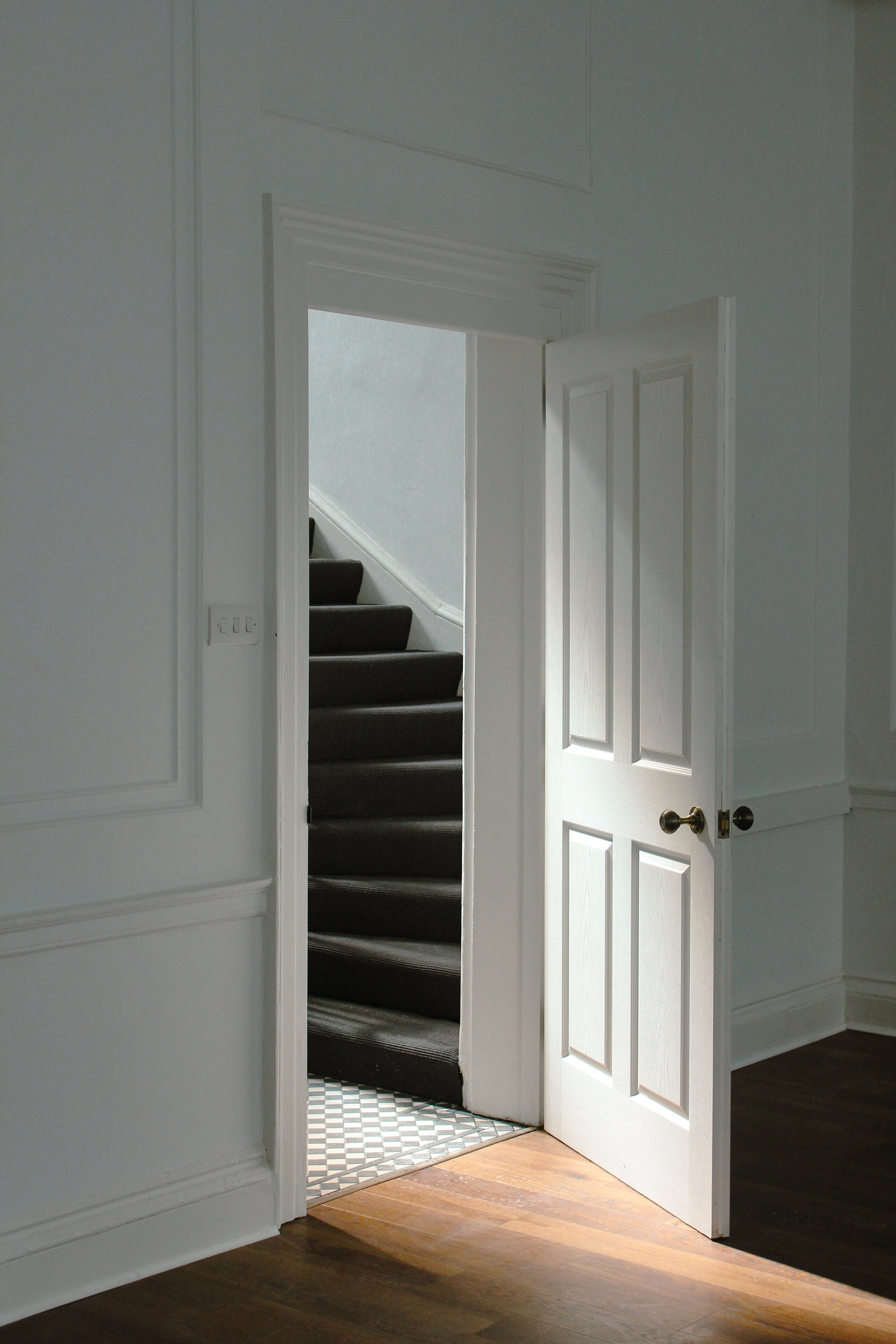 Elegant doorway at 34 Bloomsbury, perfect for intimate events and networking.