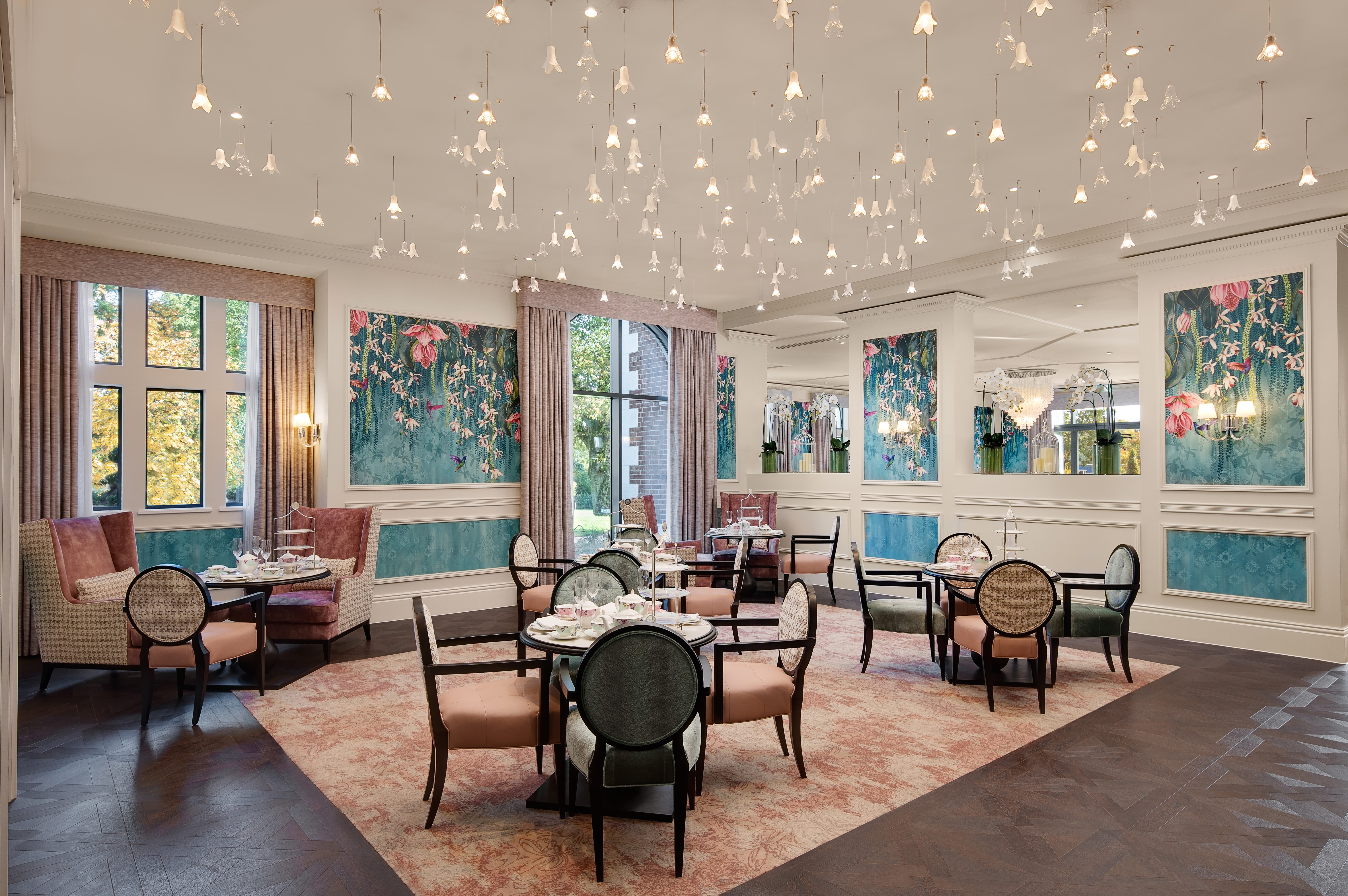Elegant Orchid Tea Salon at Fairmont Windsor Park, perfect for upscale events and gatherings.