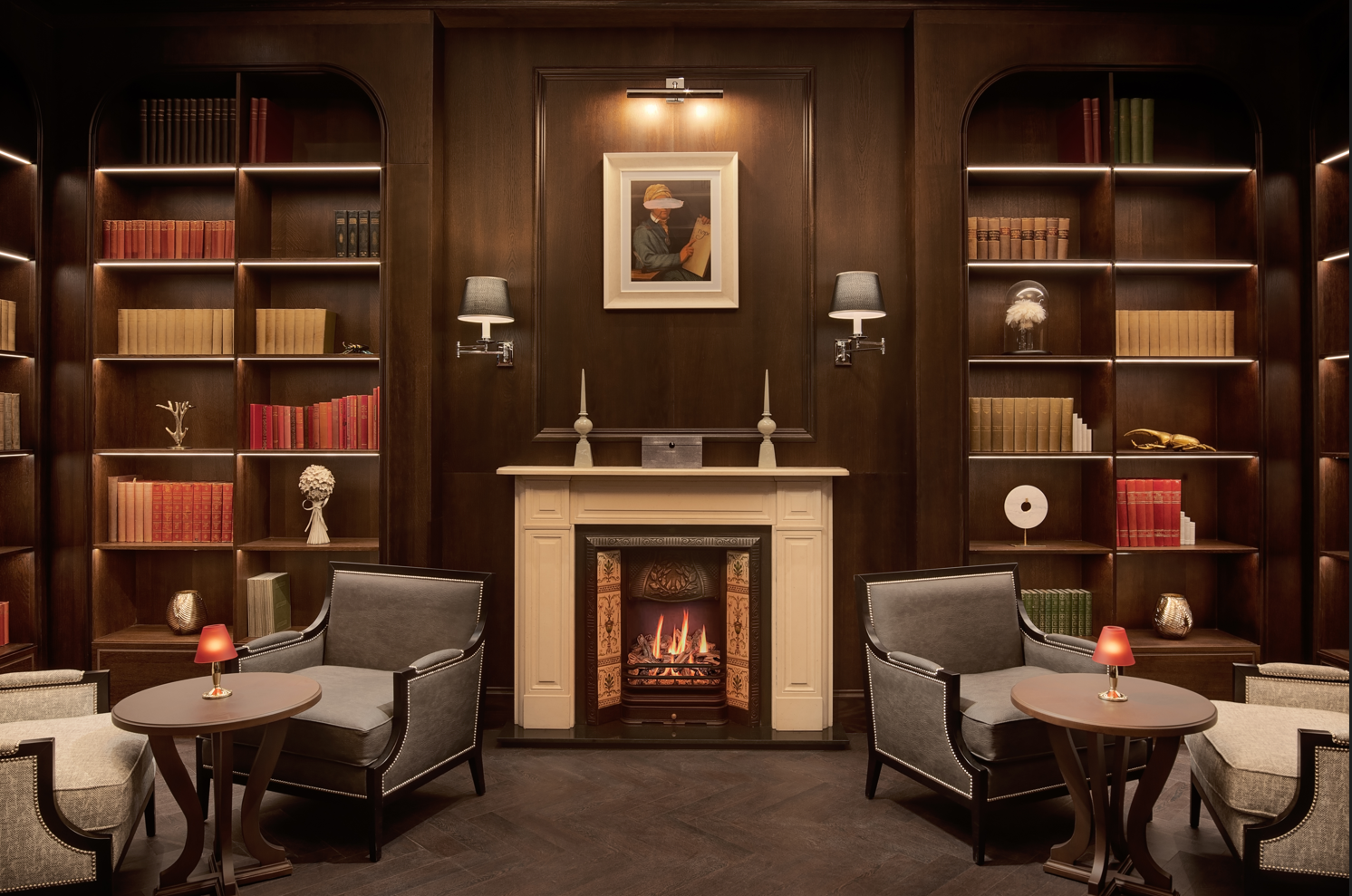 Sophisticated lounge at The Library Club, ideal for networking events and meetings.