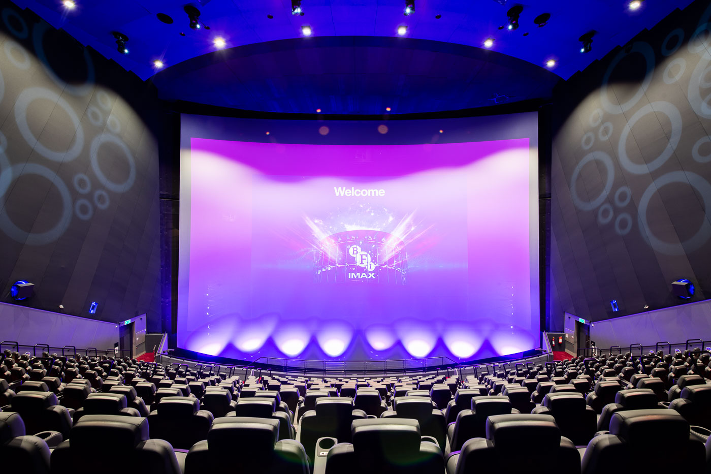 IMAX screen in BFI IMAX auditorium, perfect for conferences and presentations.
