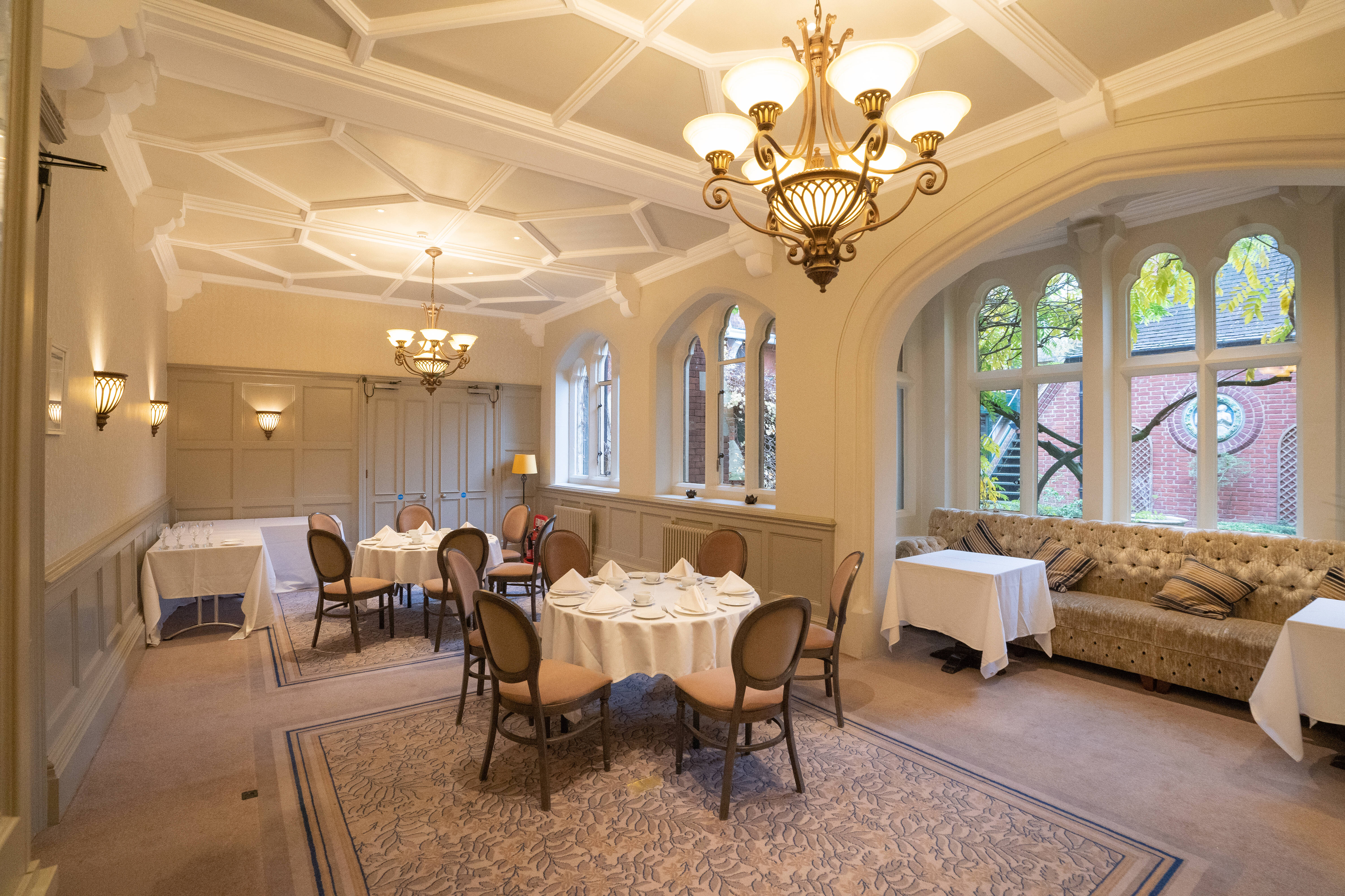 Elegant Wisteria meeting space at Warren House Hotel, perfect for corporate events and gatherings.