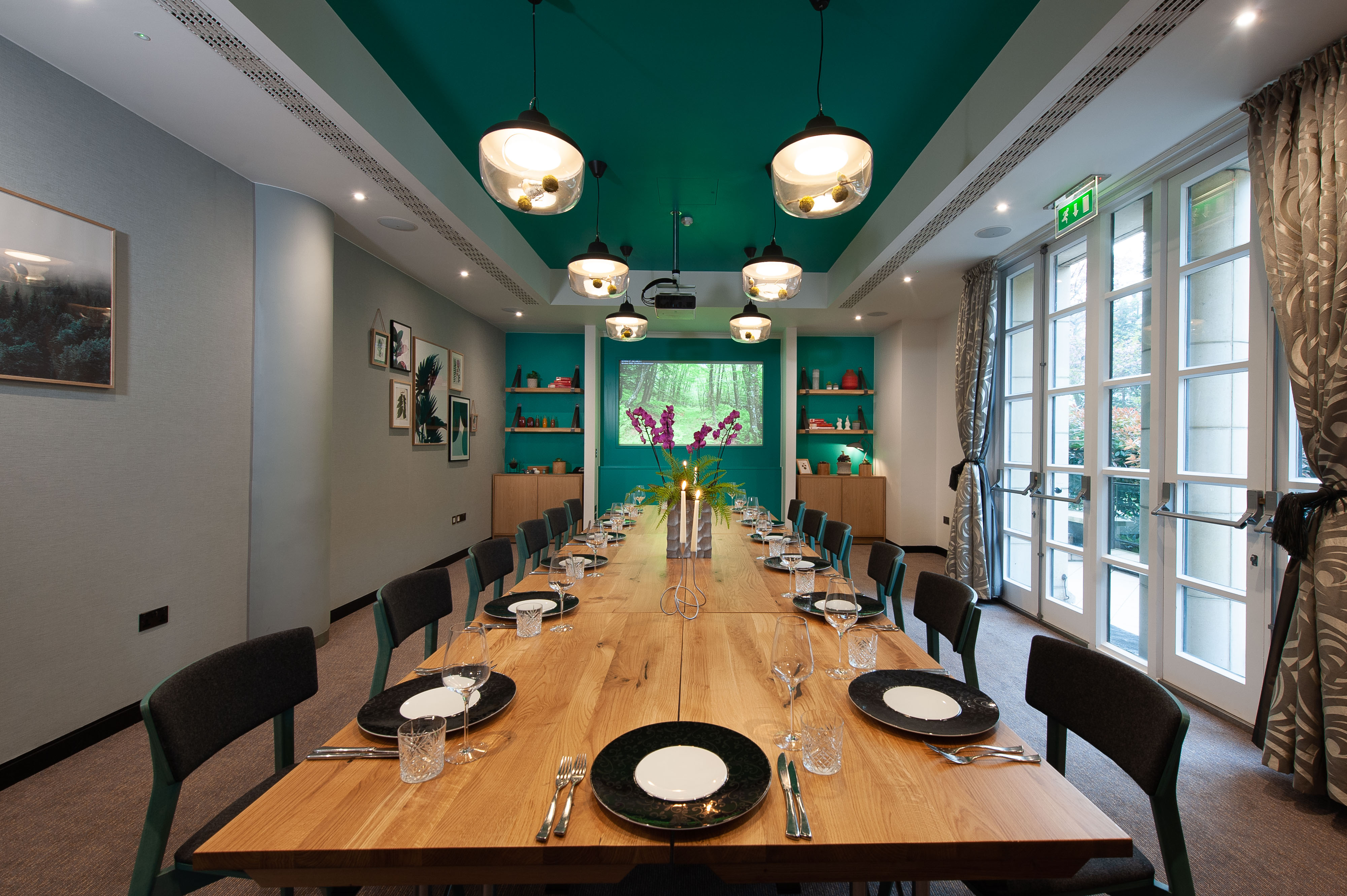 Garden Room at DoubleTree London Kensington, ideal for corporate events with stylish decor.