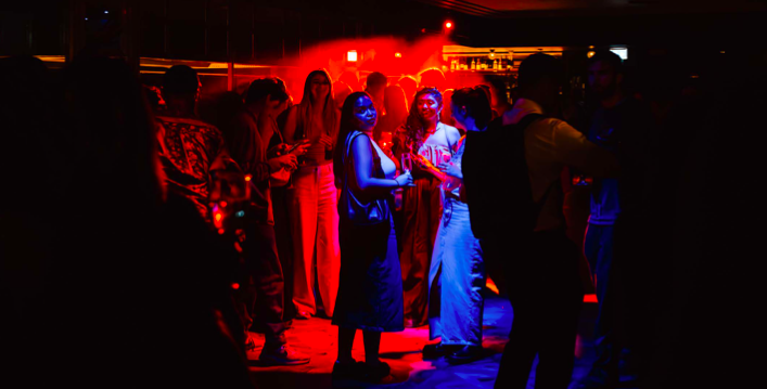 Vibrant dance floor at NEON194, perfect for networking events and social gatherings.