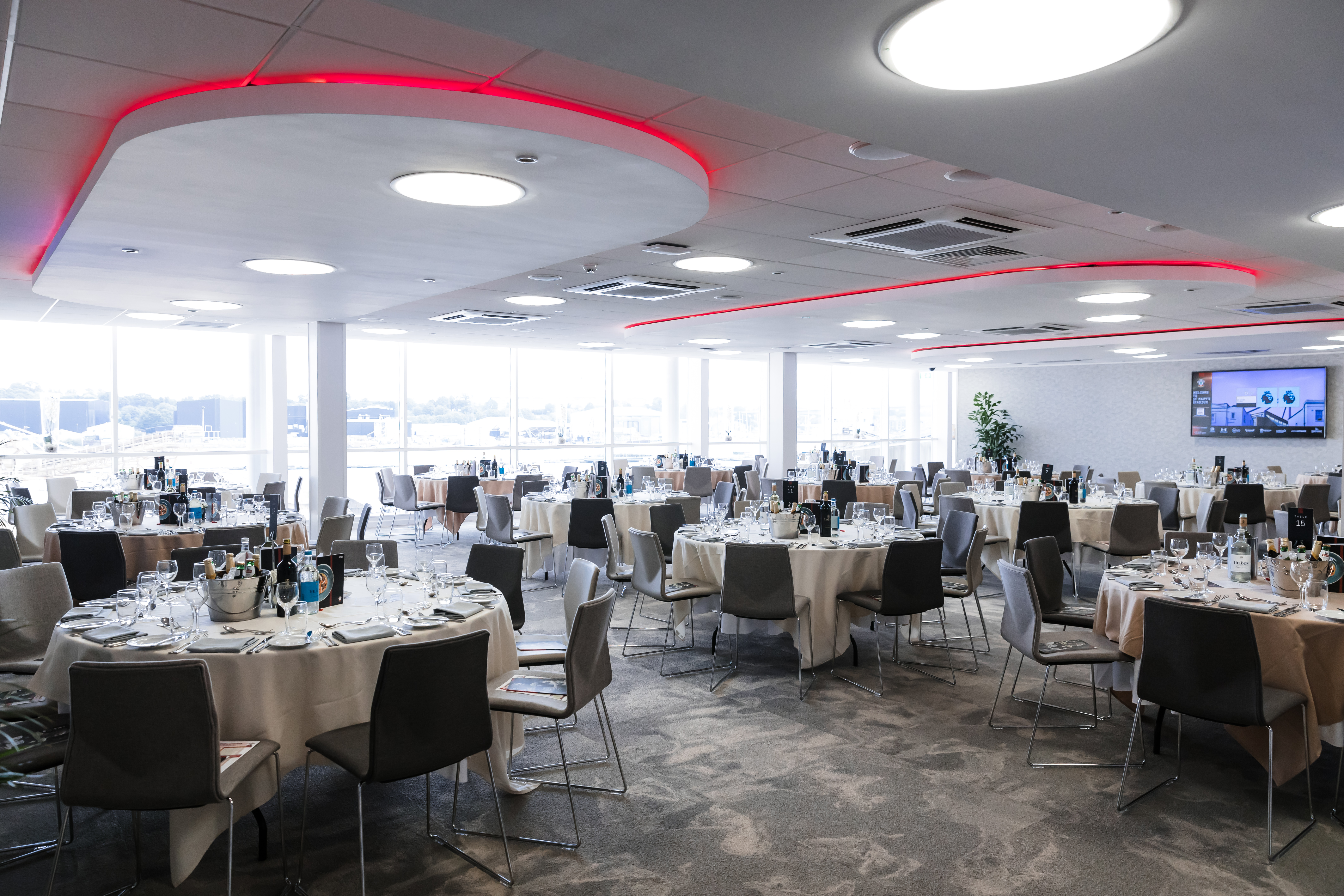 Markus Liebherr Lounge at Southampton FC, elegant event space for corporate gatherings.