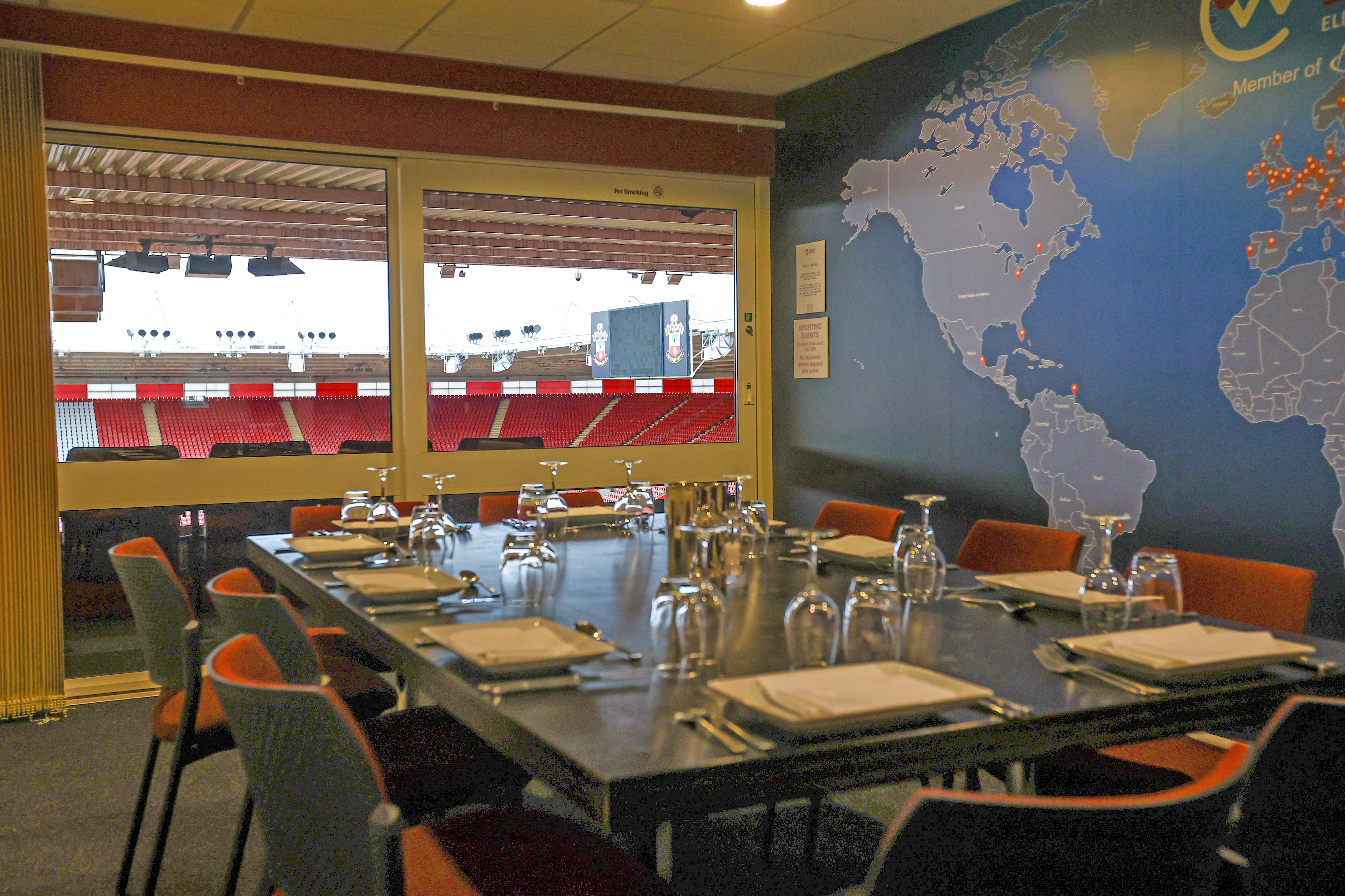 Executive Boxes at Southampton FC, ideal for corporate events and team-building sessions.