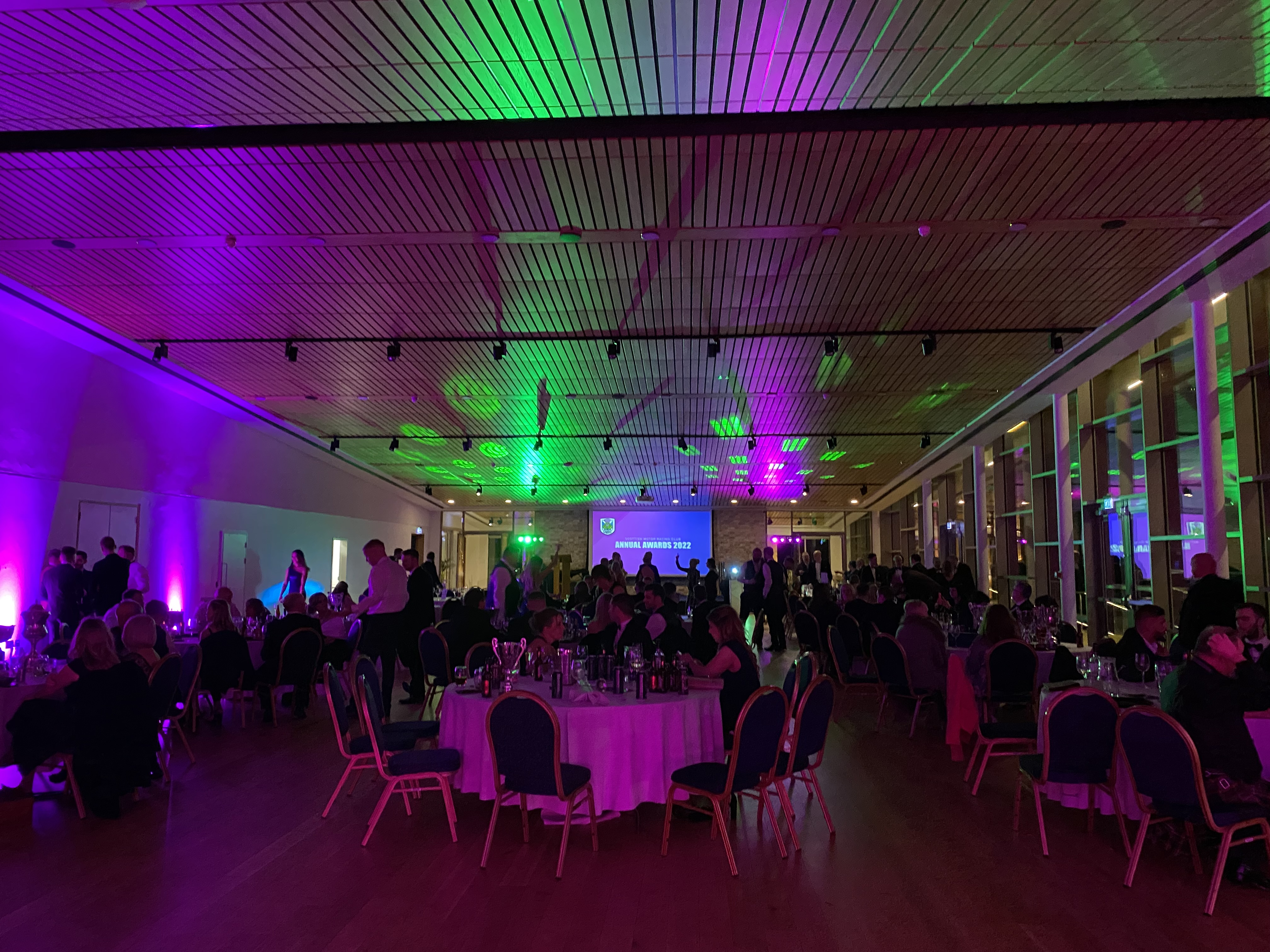 Vibrant event space at The Pavilion at Ingliston for a formal dinner or gala.