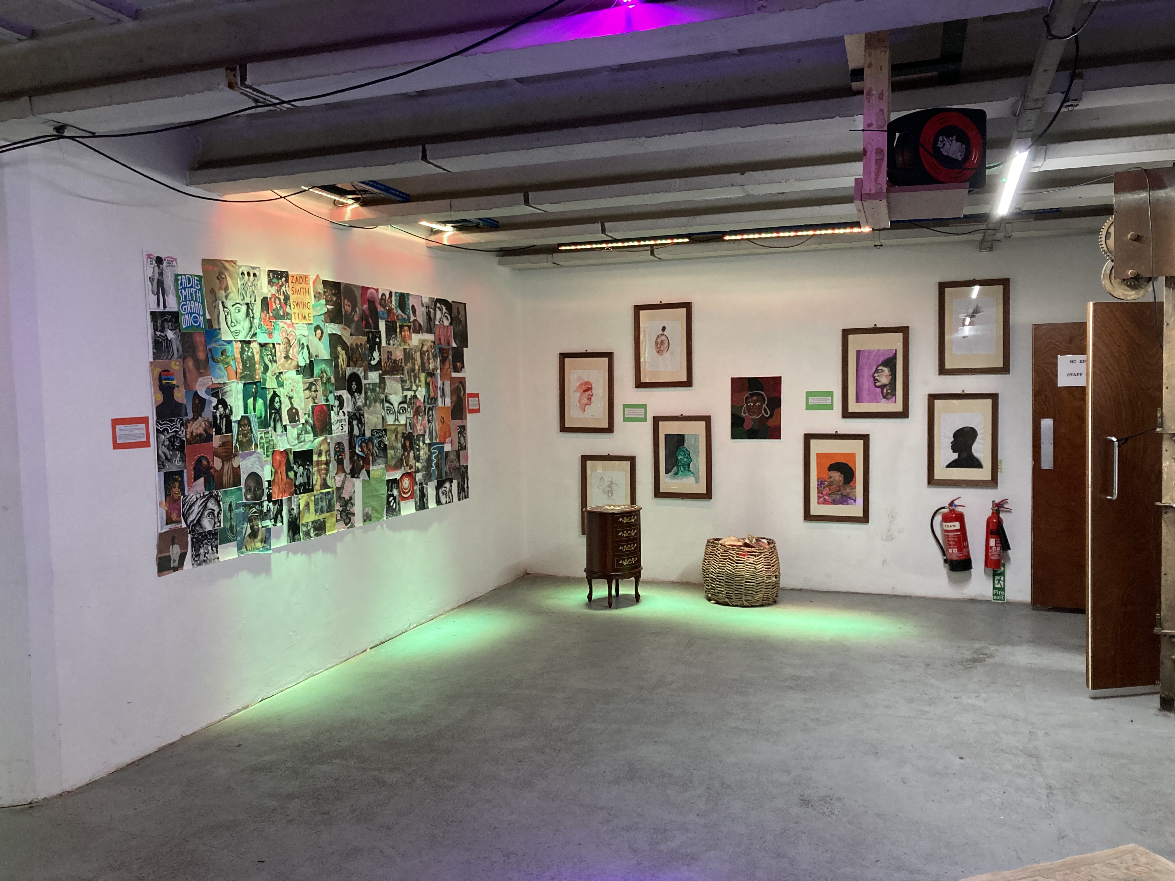 Back room at Strange Brew: eclectic art space for exhibitions and networking events.