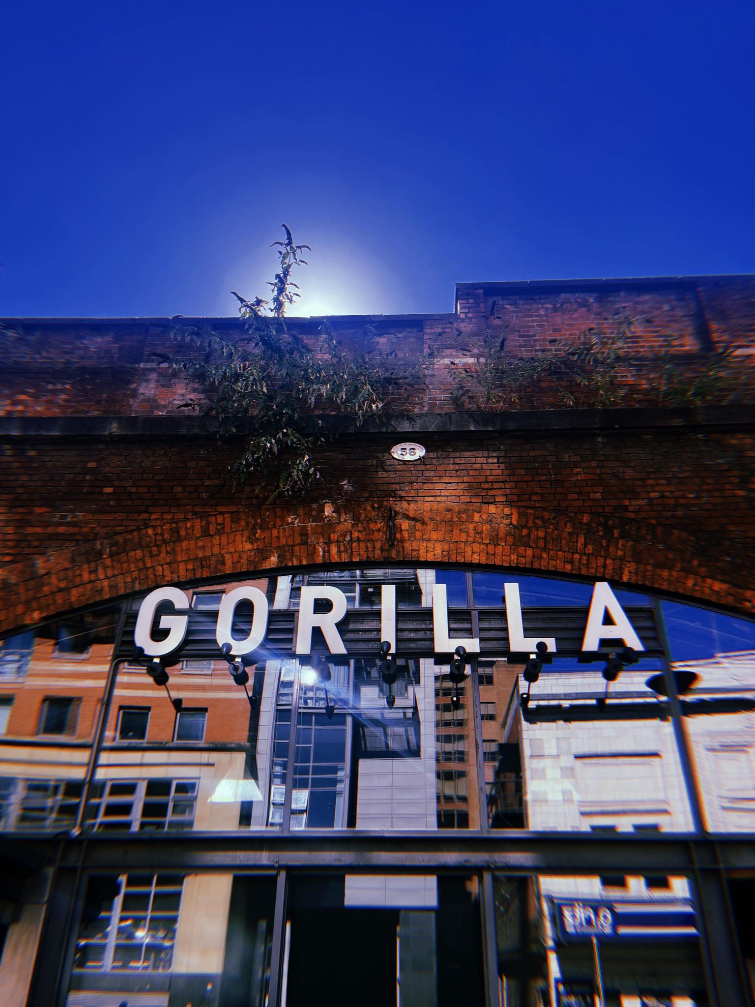 Gorilla Manchester entrance with bold signage, ideal for creative events and performances.
