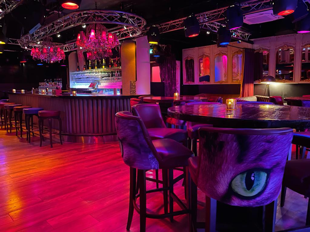 Vibrant Bartley's Lounge bar with stylish decor, ideal for social gatherings and events.