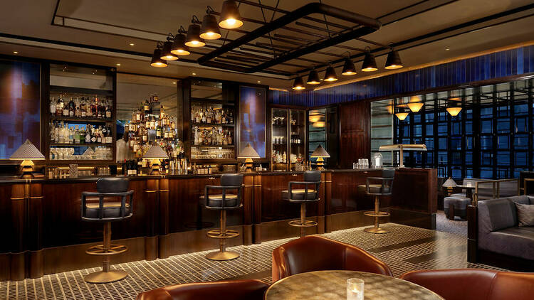 Sophisticated Nobu Bar at Nobu Hotel, ideal for networking events and VIP gatherings.