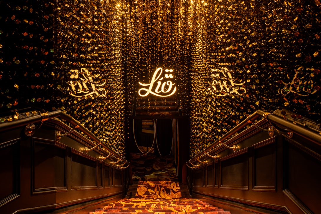Main Ballroom entrance at Lio London, elegant decor for upscale events and celebrations.