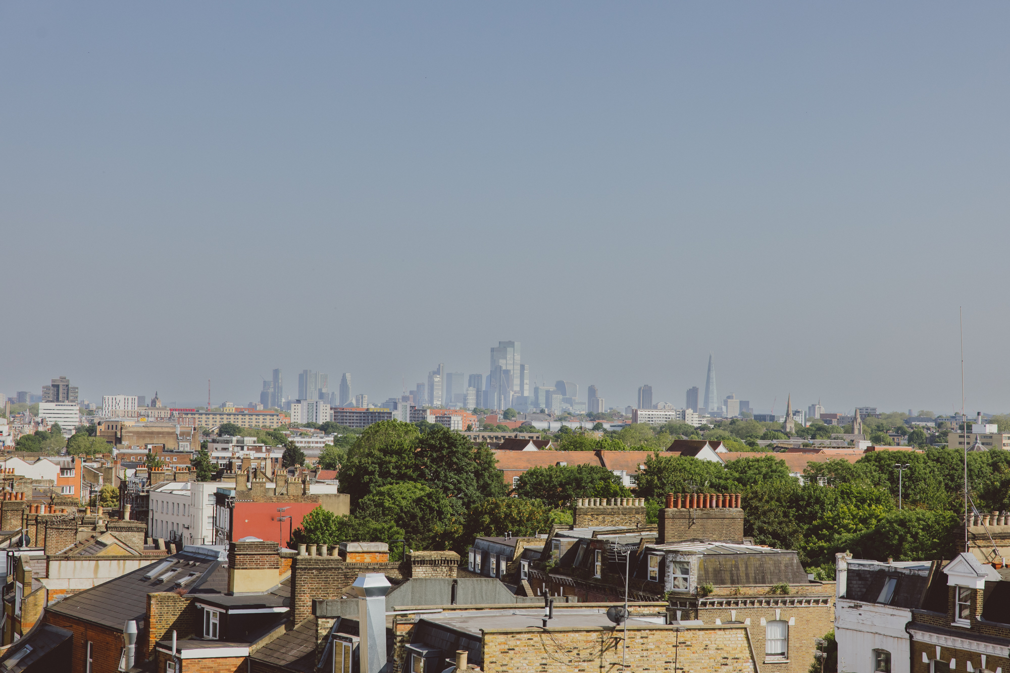 Panoramic city skyline view from Event Terrace & Suite, ideal for events and gatherings.