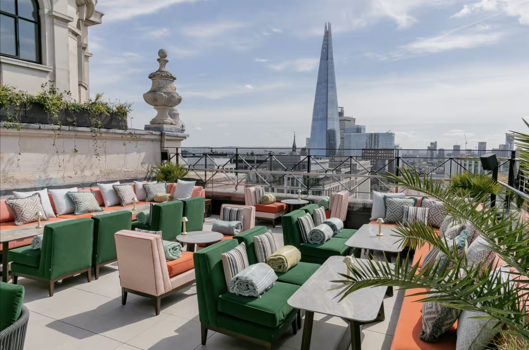 Stylish rooftop venue in Wagtail London with skyline views for upscale events.