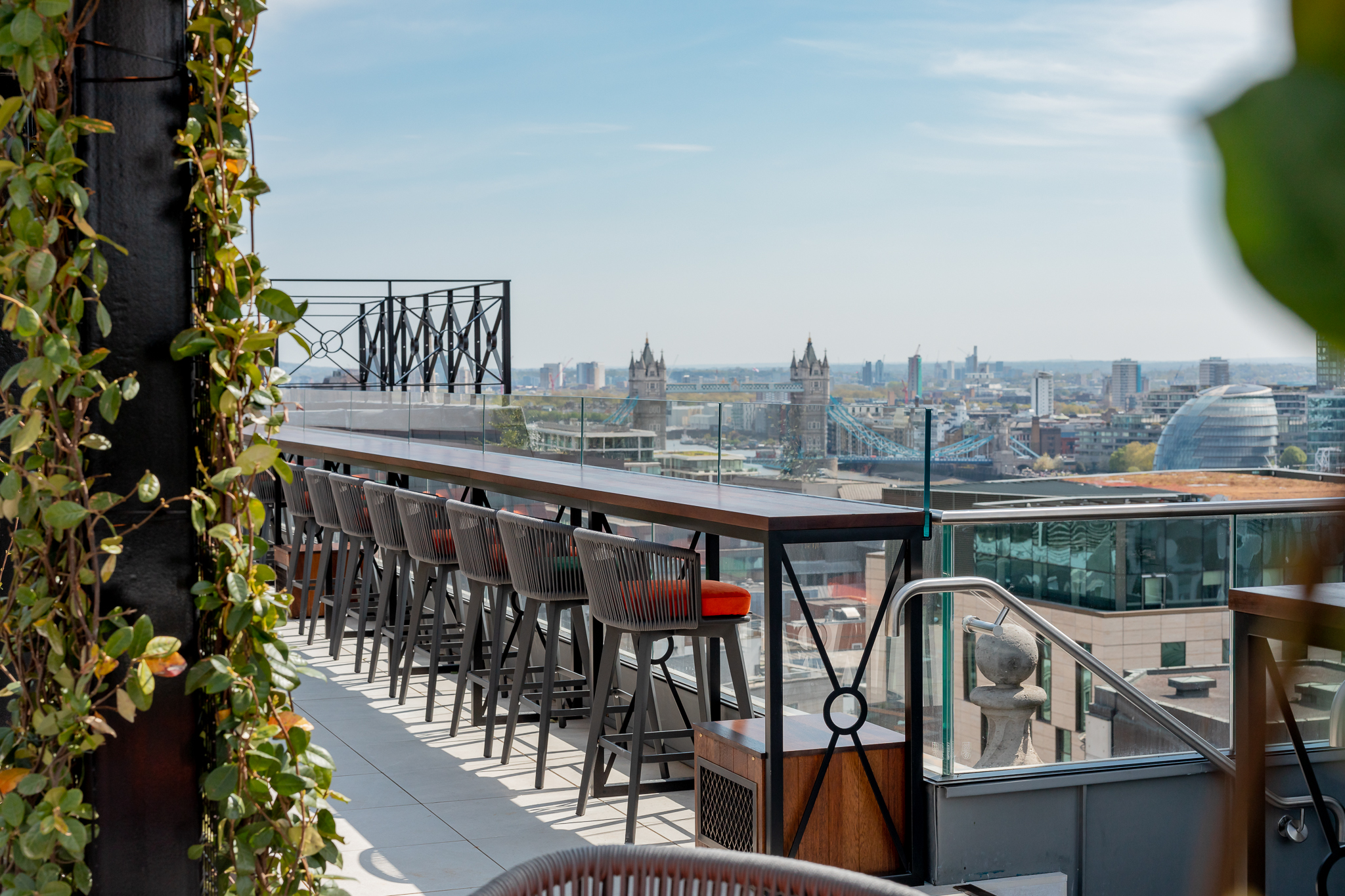 Rooftop venue in Wagtail London with panoramic city views for upscale events.