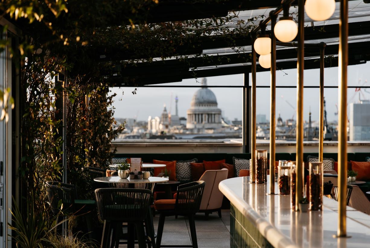 Stylish rooftop venue in Wagtail London, perfect for upscale events and gatherings.