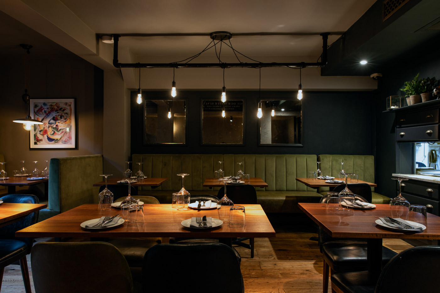 Stylish Charcol Room in Salt Yard Fitzrovia, ideal for intimate gatherings and corporate events.