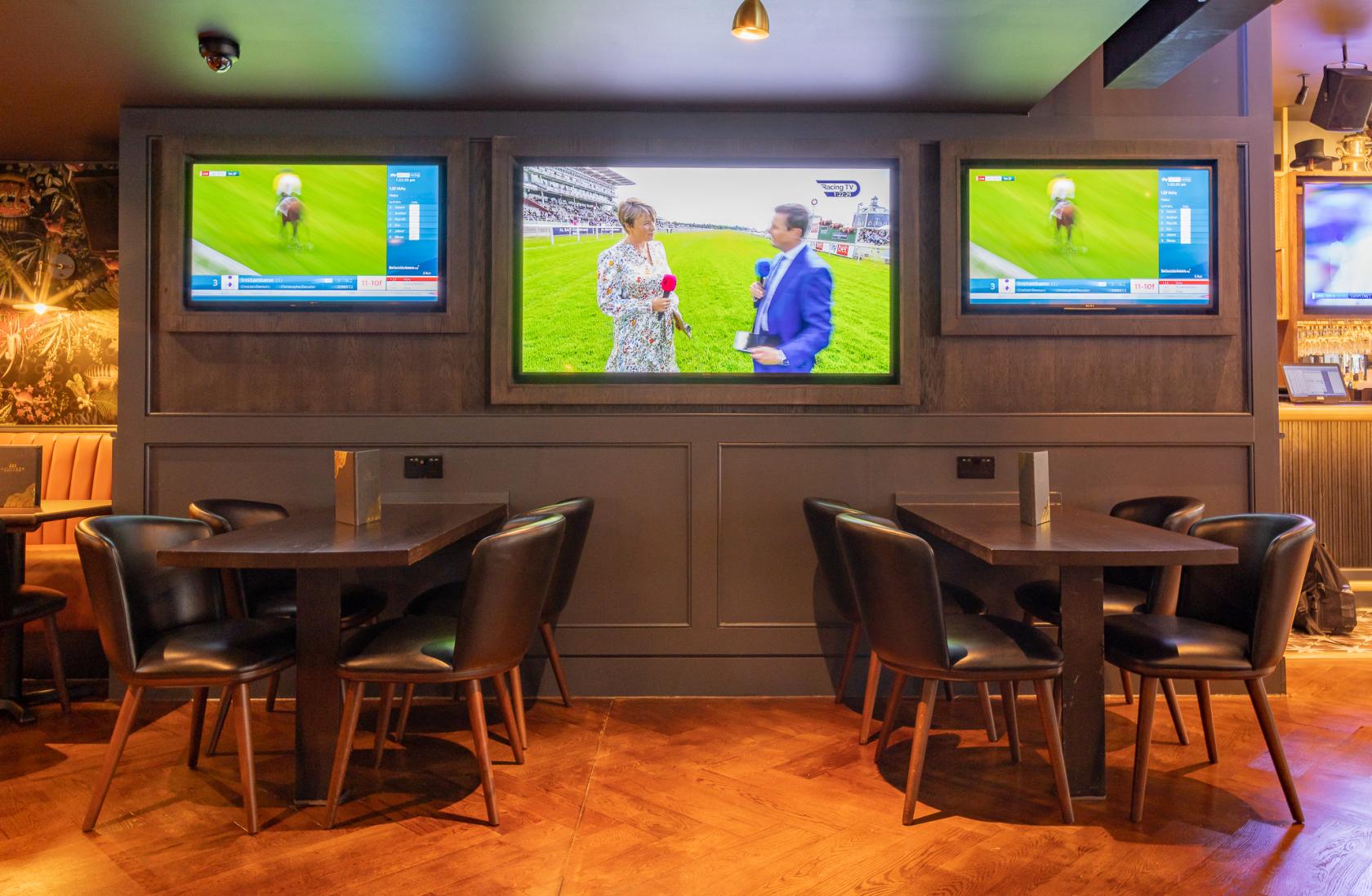 Modern Mezzanine at Goldwood Spots Pub, ideal for corporate events and social gatherings.