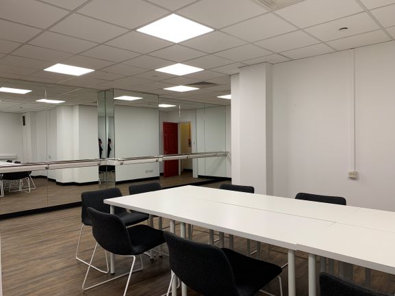 My Fair Lady Studio at Shaw Theatre: bright meeting space for workshops and brainstorming.