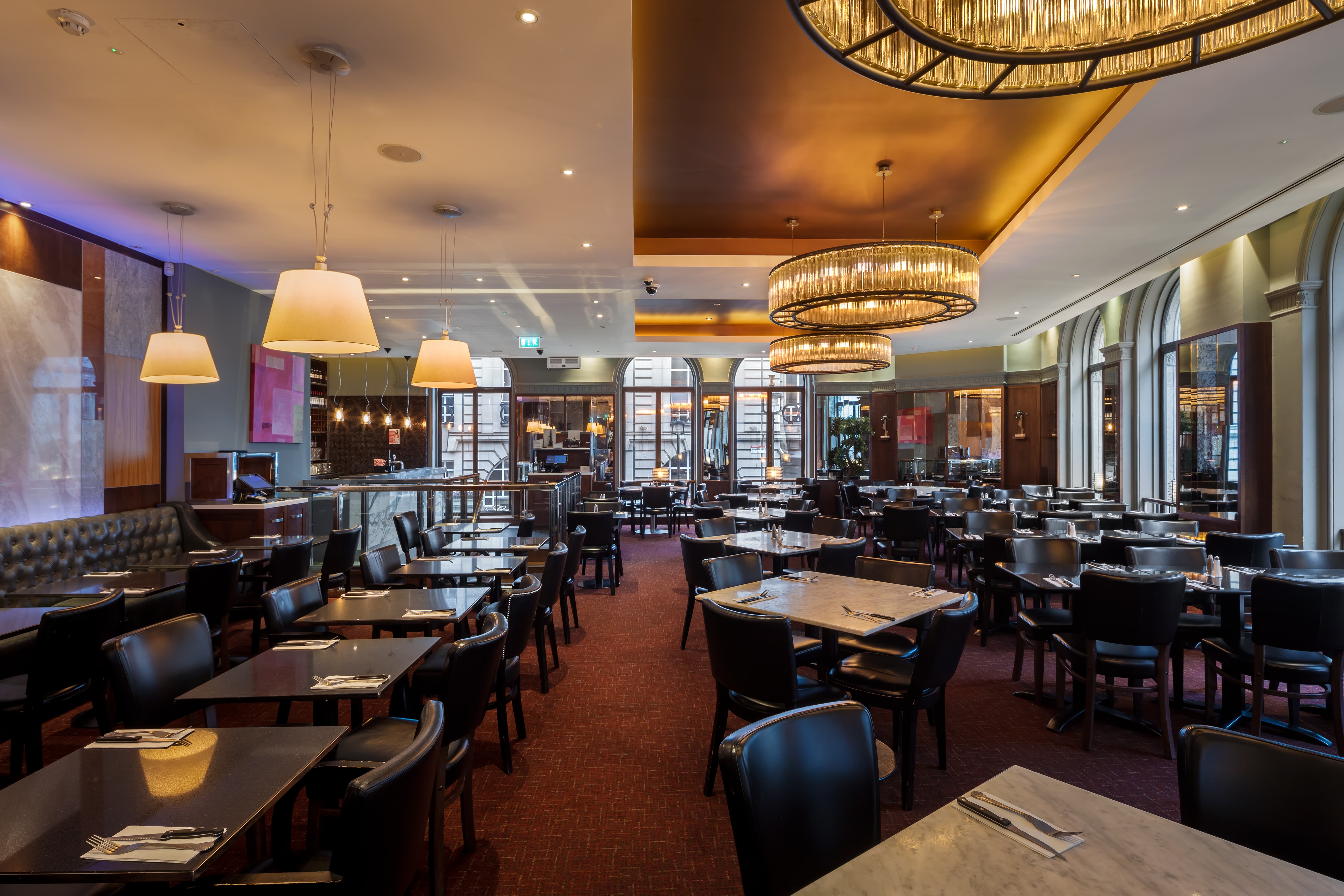 "Coventry Street at Angus Steakhouse: elegant restaurant for intimate meetings and events."