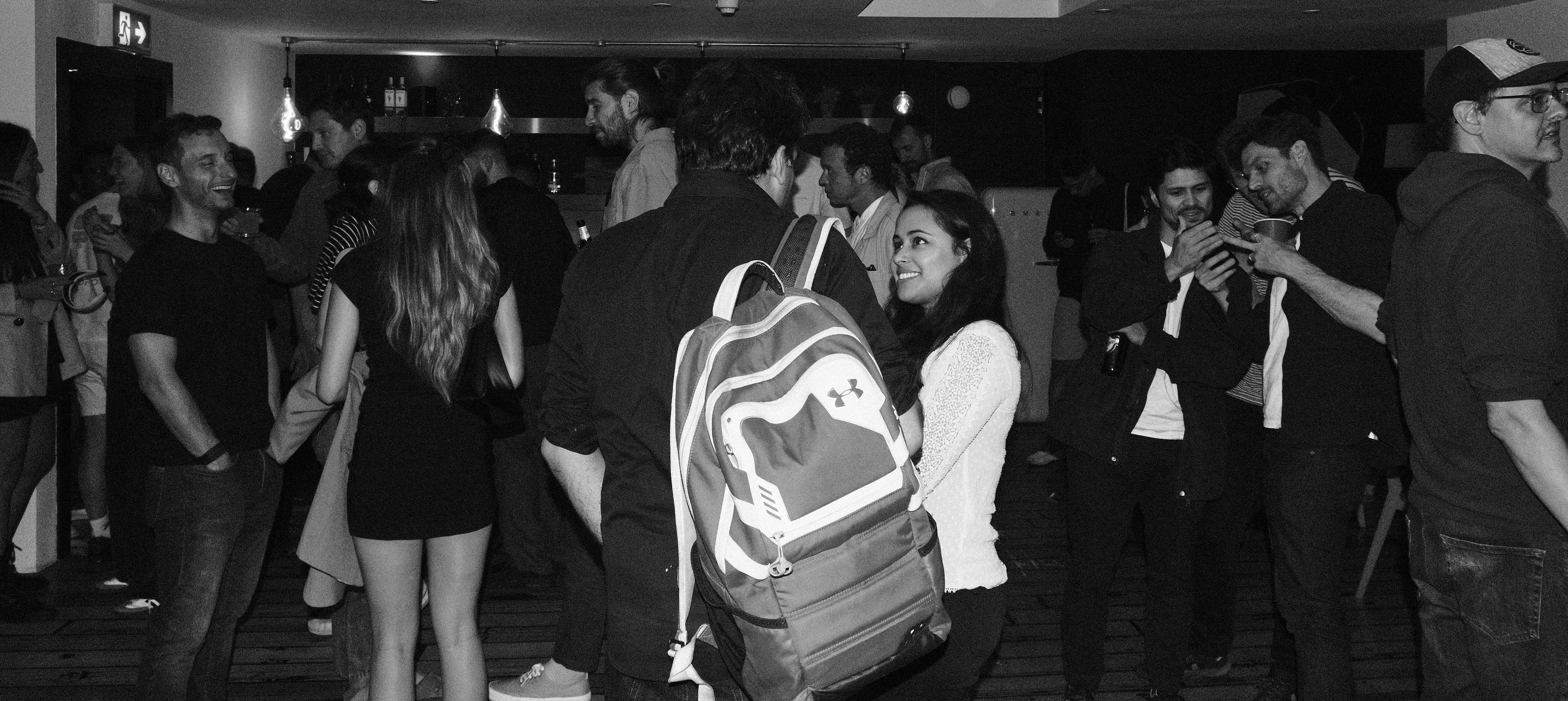 Lively networking event at Chance Street Lounge, showcasing casual attire and connections.