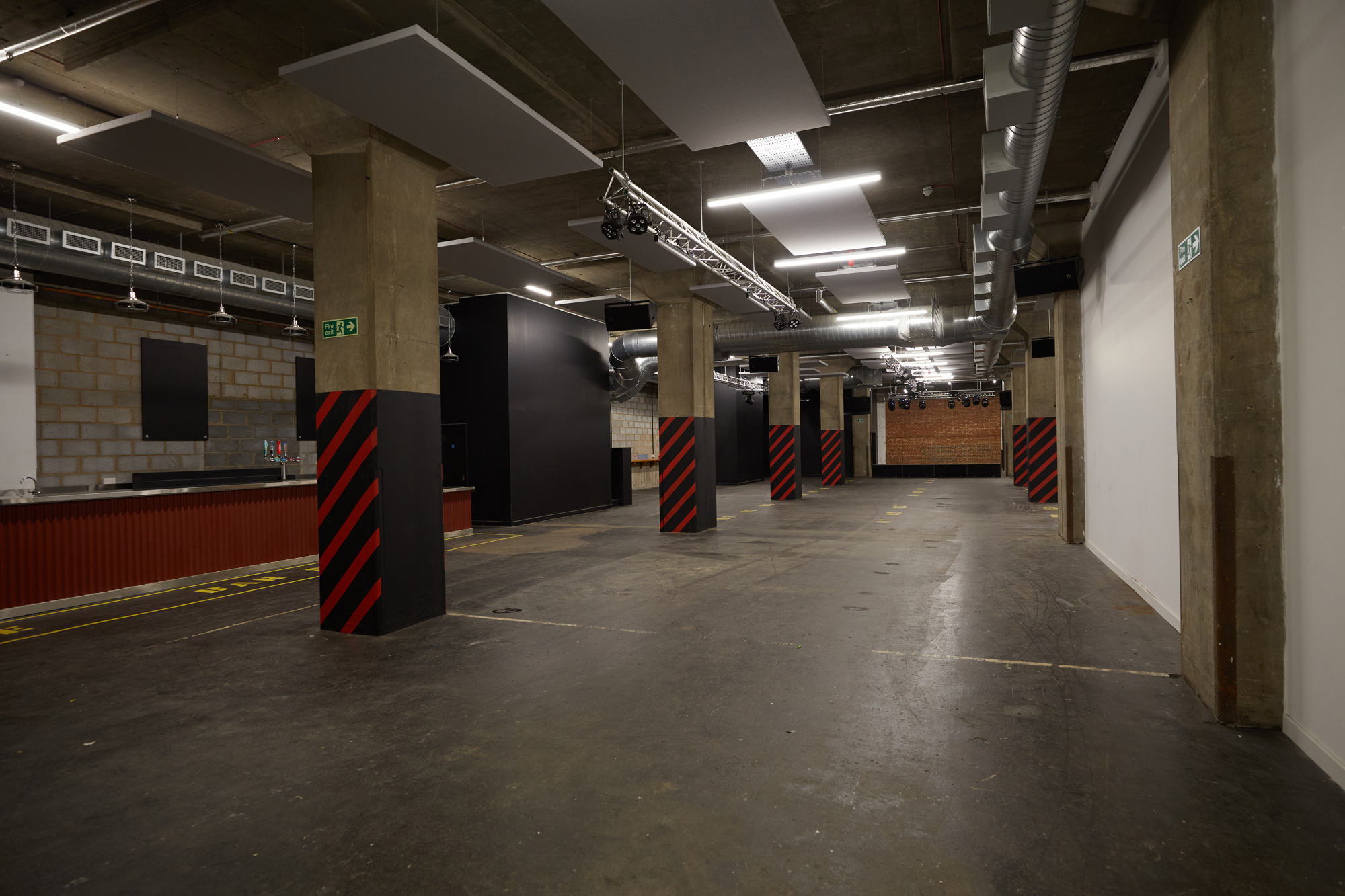 Ground Floor Warehouse Event Space with industrial design, ideal for corporate and social events.