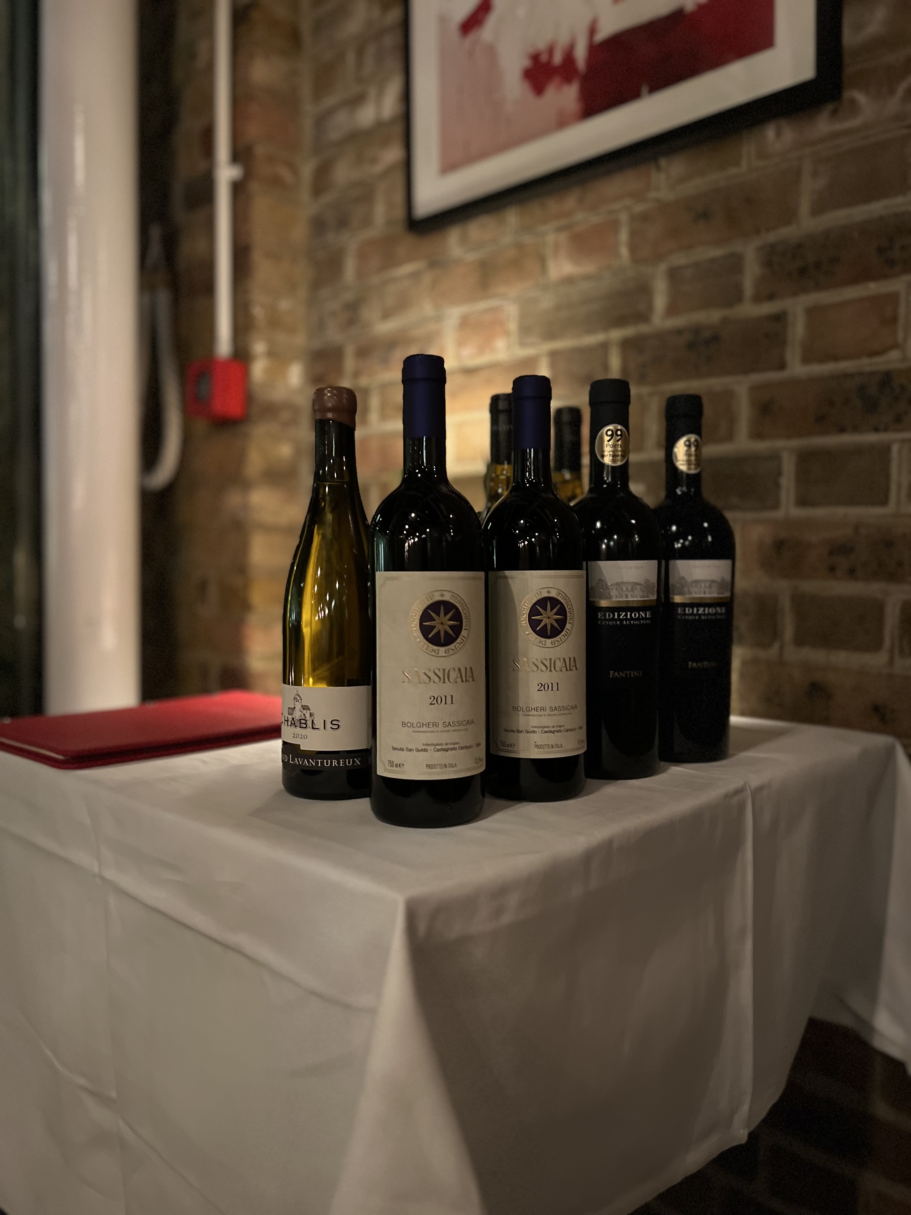 Elegant wine selection at Manicomio Chelsea for networking and celebratory events.
