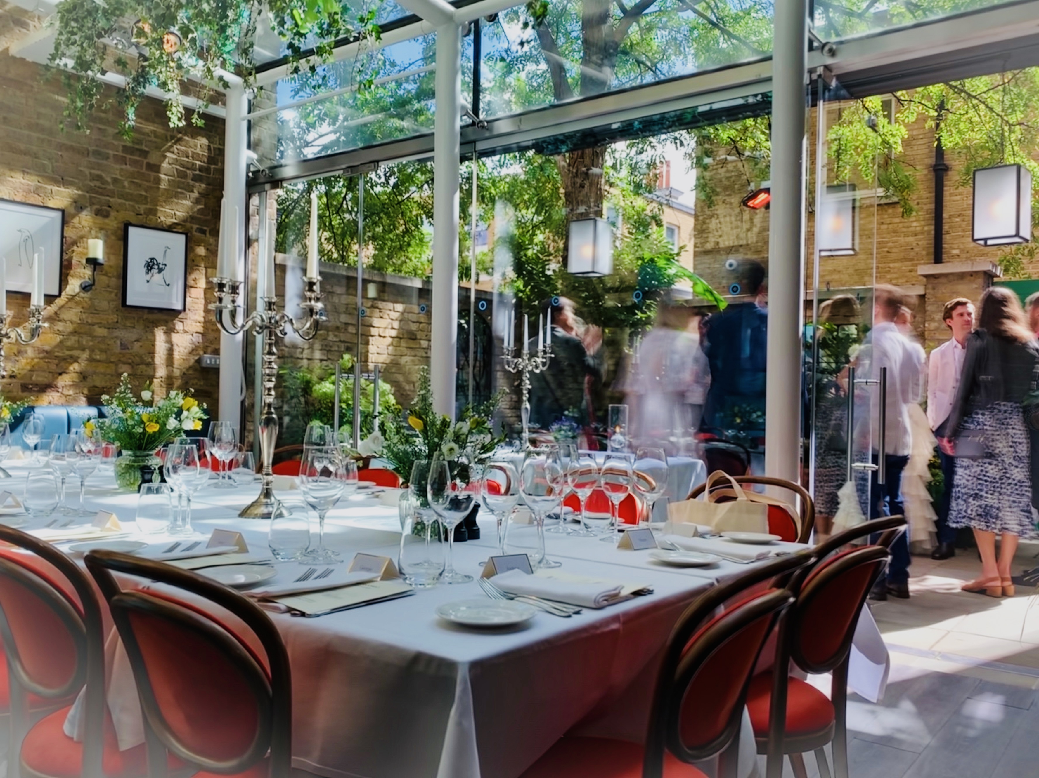 Elegant dining area at Manicomio Chelsea, perfect for networking events and celebrations.