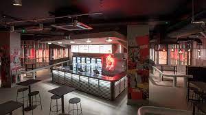 Modern event space at Whistle Punks Bristol, ideal for networking and gatherings.