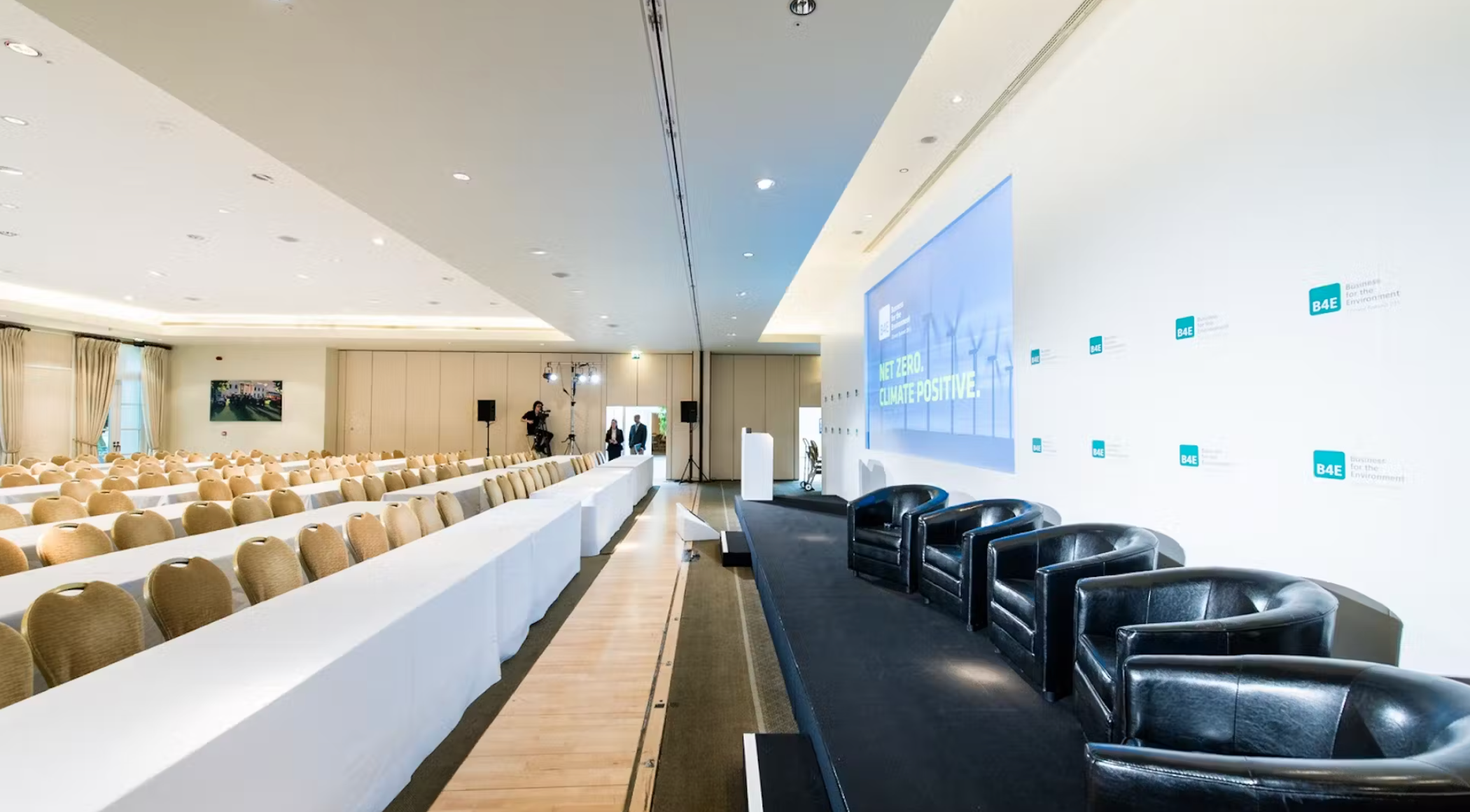 Conference room setup at The Hurlingham Club for professional events and presentations.