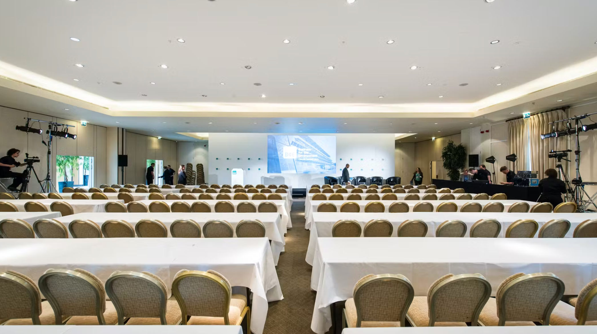 Conference room setup in Palm Court at The Hurlingham Club for corporate events.
