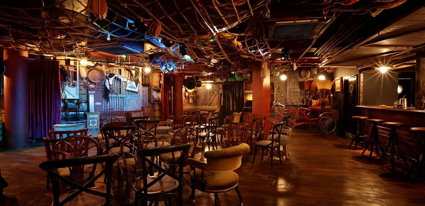 The Luggage Room at Mr Fogg's City Tavern, rustic decor for intimate events.