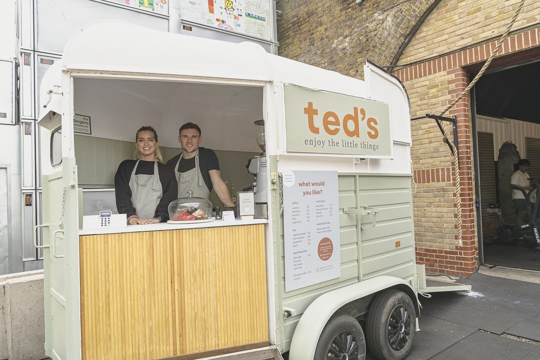 Charming food truck at CrossFit Shapesmiths, perfect for outdoor events and festivals.