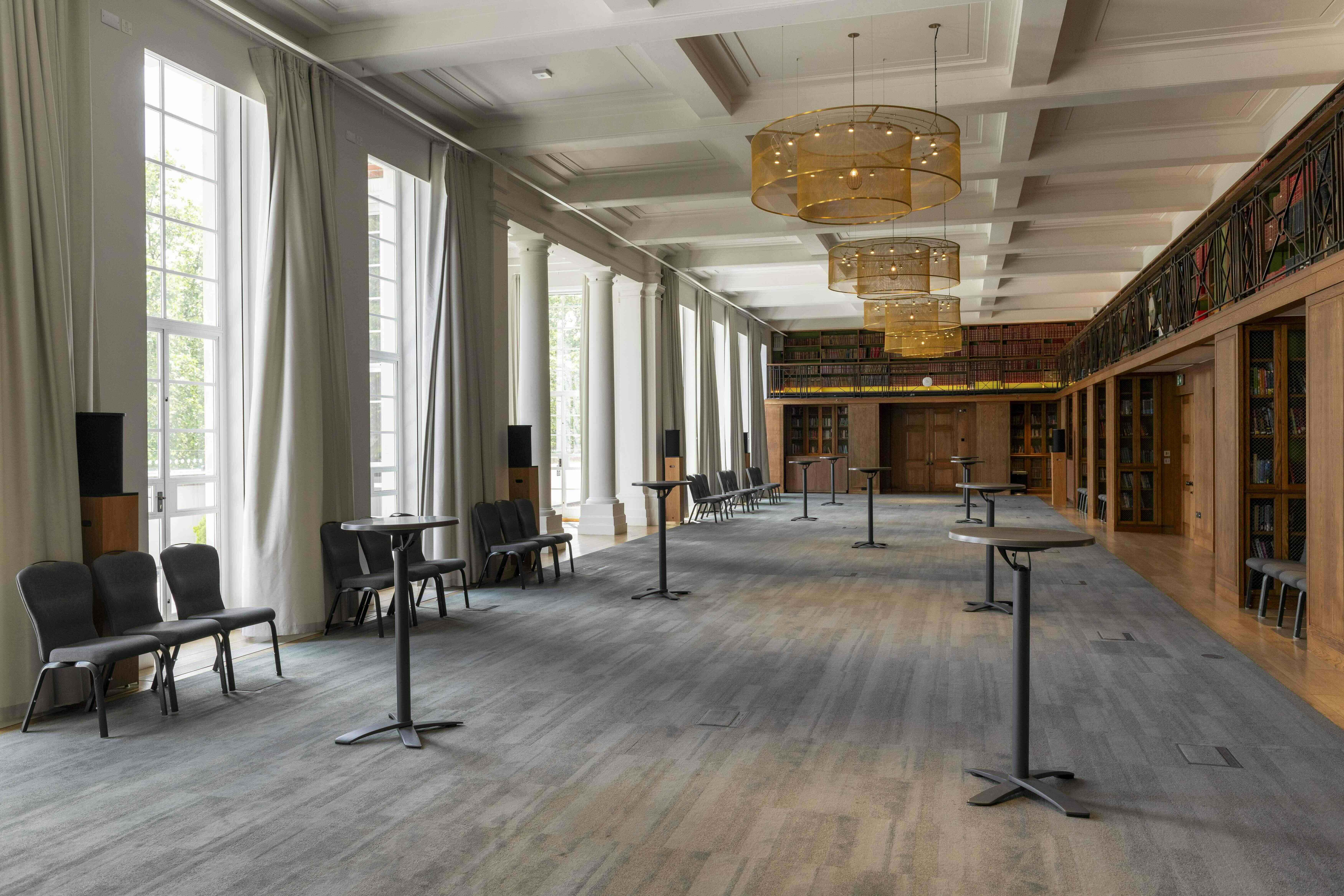 Maxwell Library, London: Elegant event space, high ceilings, natural light.