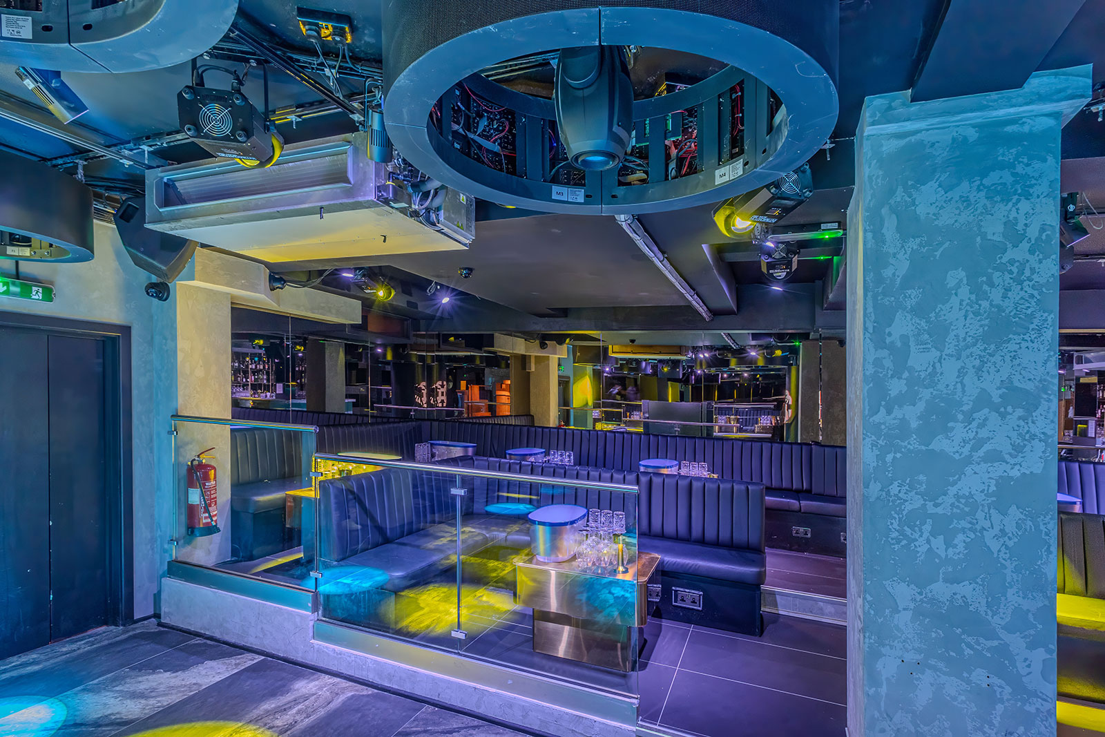 Modern event space with sleek design, ideal for corporate events and social gatherings.