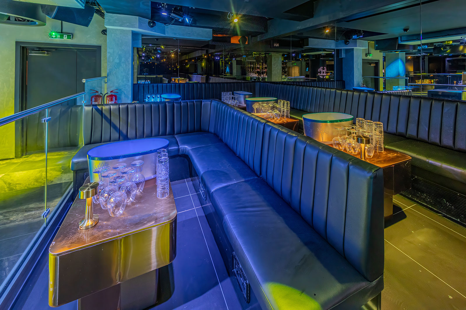 Modern lounge with plush seating, ideal for networking events and private parties.