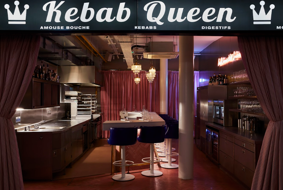 Kebab Queen at Le Bab: modern dining space for gourmet events and private parties.