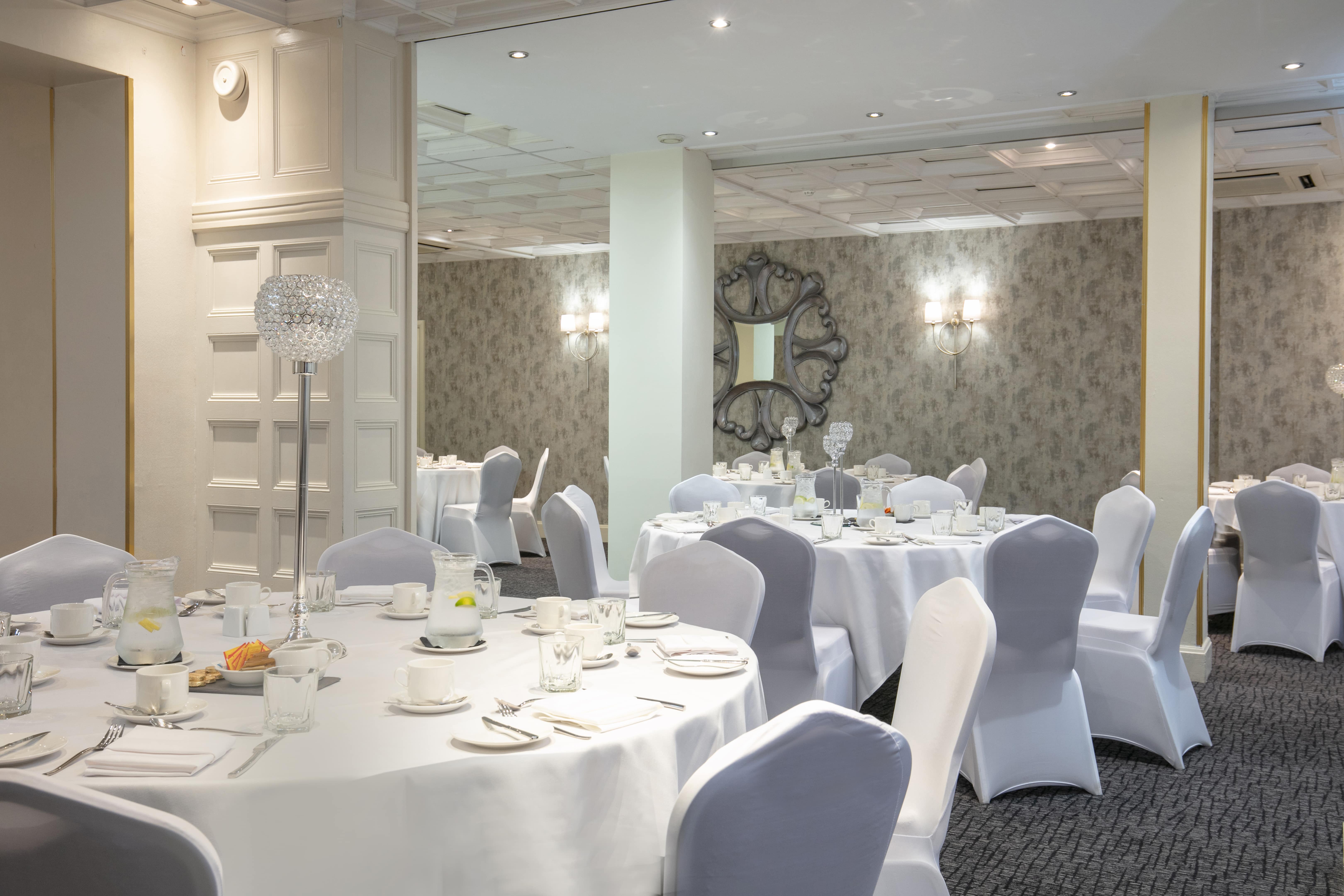 Elegant Manor room at Barton Manor Hotel, ideal for corporate events and gatherings.