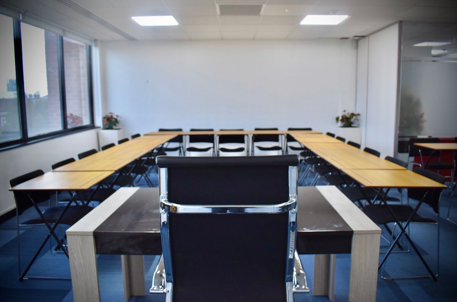 Meeting room at Haliton Properties, Stratford, London - bright, collaborative space for events.
