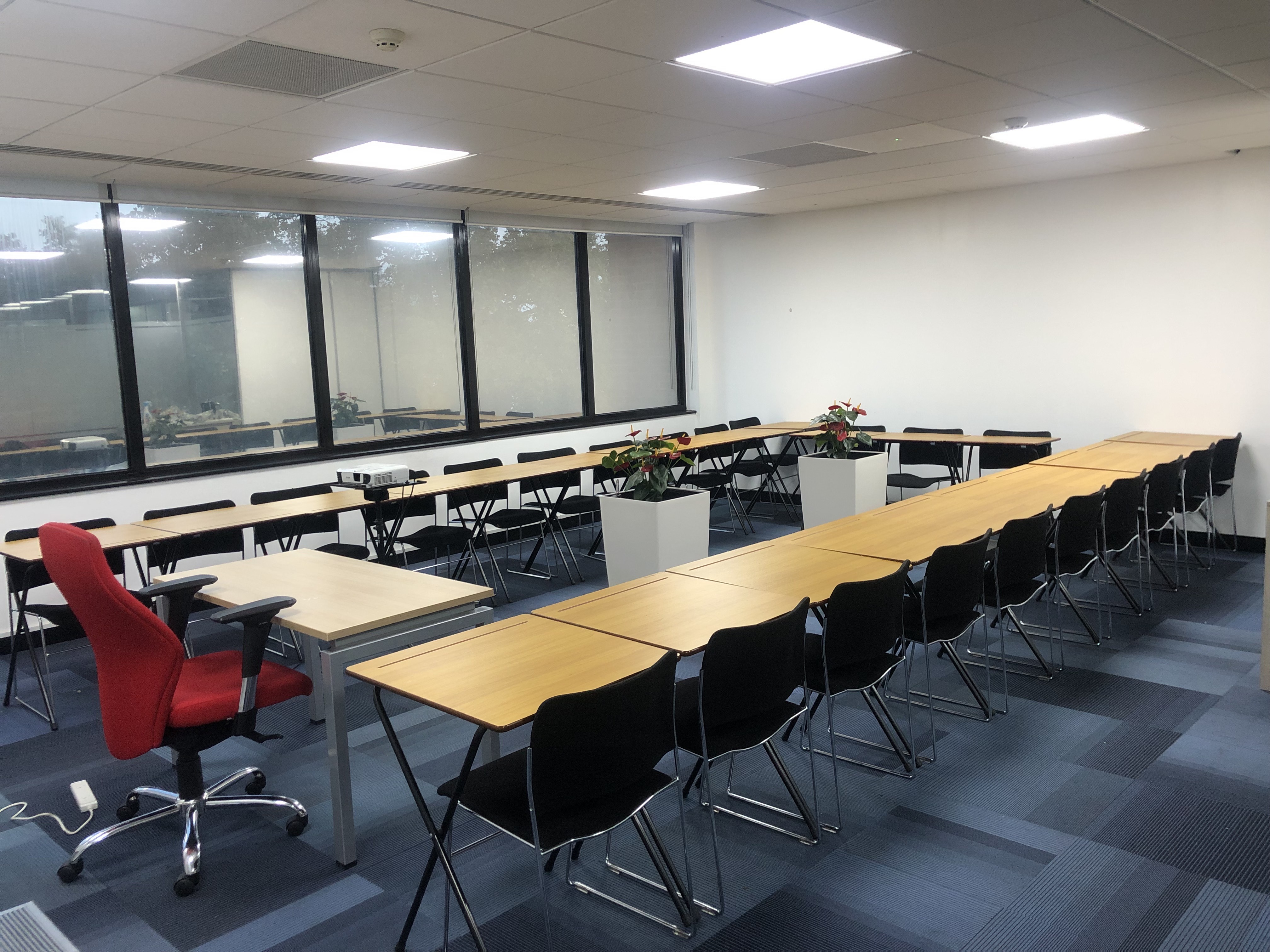 Meeting room at Haliton Properties, Stratford, bright space for workshops and collaboration.