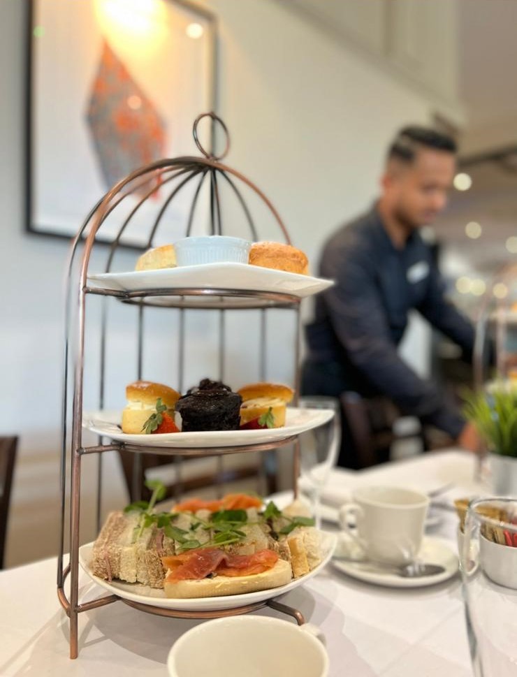 Hawksworth Suite refreshments with pastries, perfect for networking events and upscale gatherings.