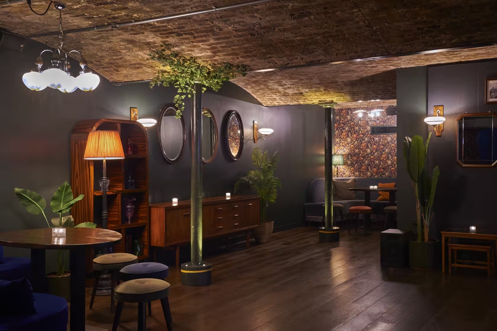 Stylish event space at The Green Room bar, ideal for gatherings or corporate meetings.
