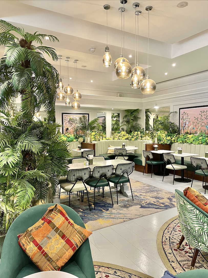 Stylish event space with lush greenery for corporate gatherings in The Terrace Knightsbridge.